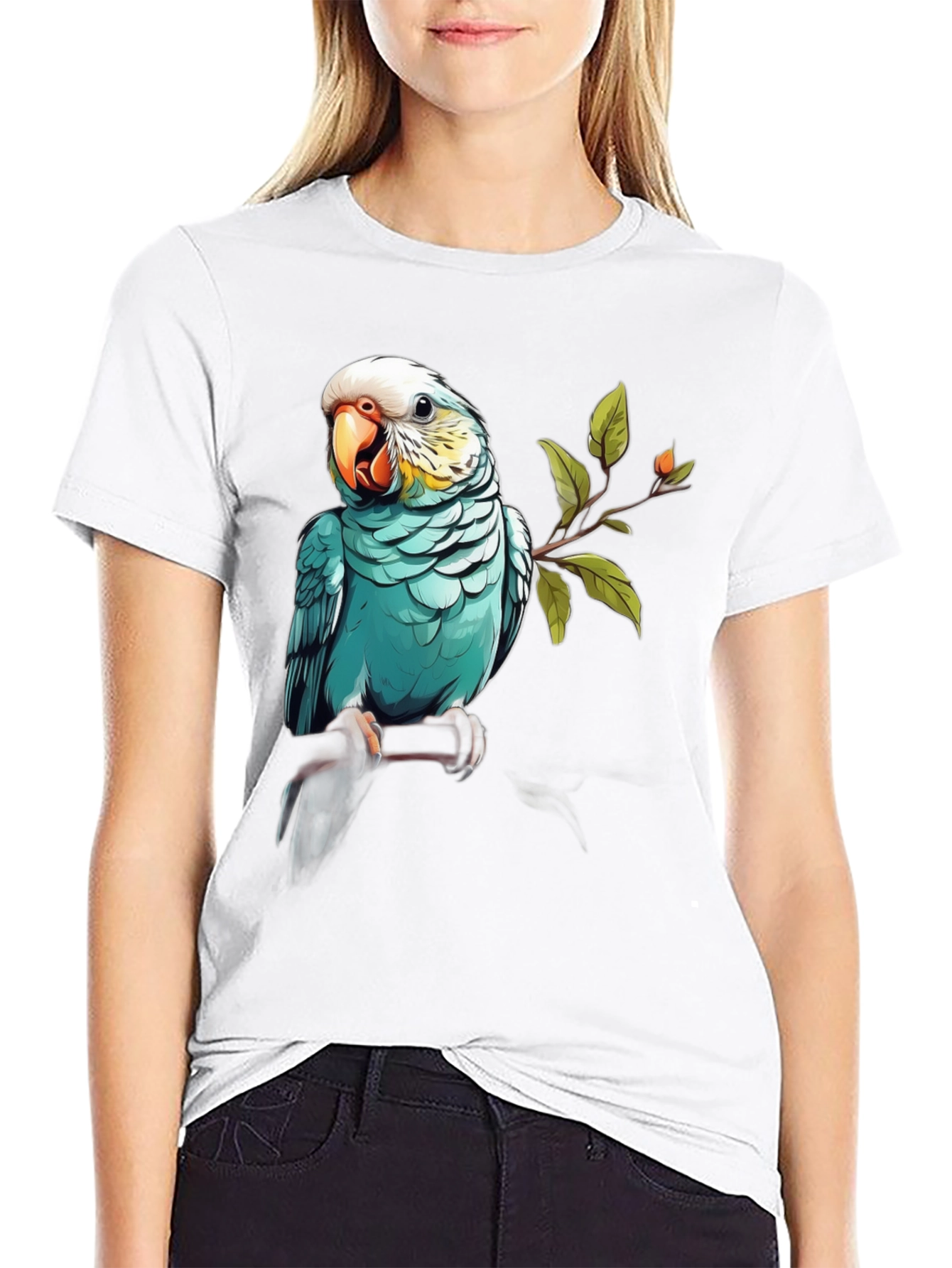 Parrot Graphic T-Shirt - Black Cotton Tee