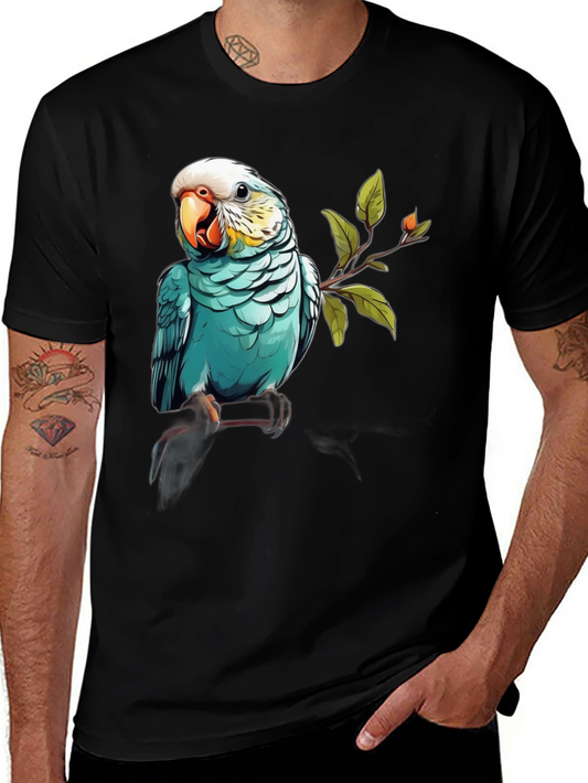Parrot Graphic T-Shirt - Black Cotton Tee