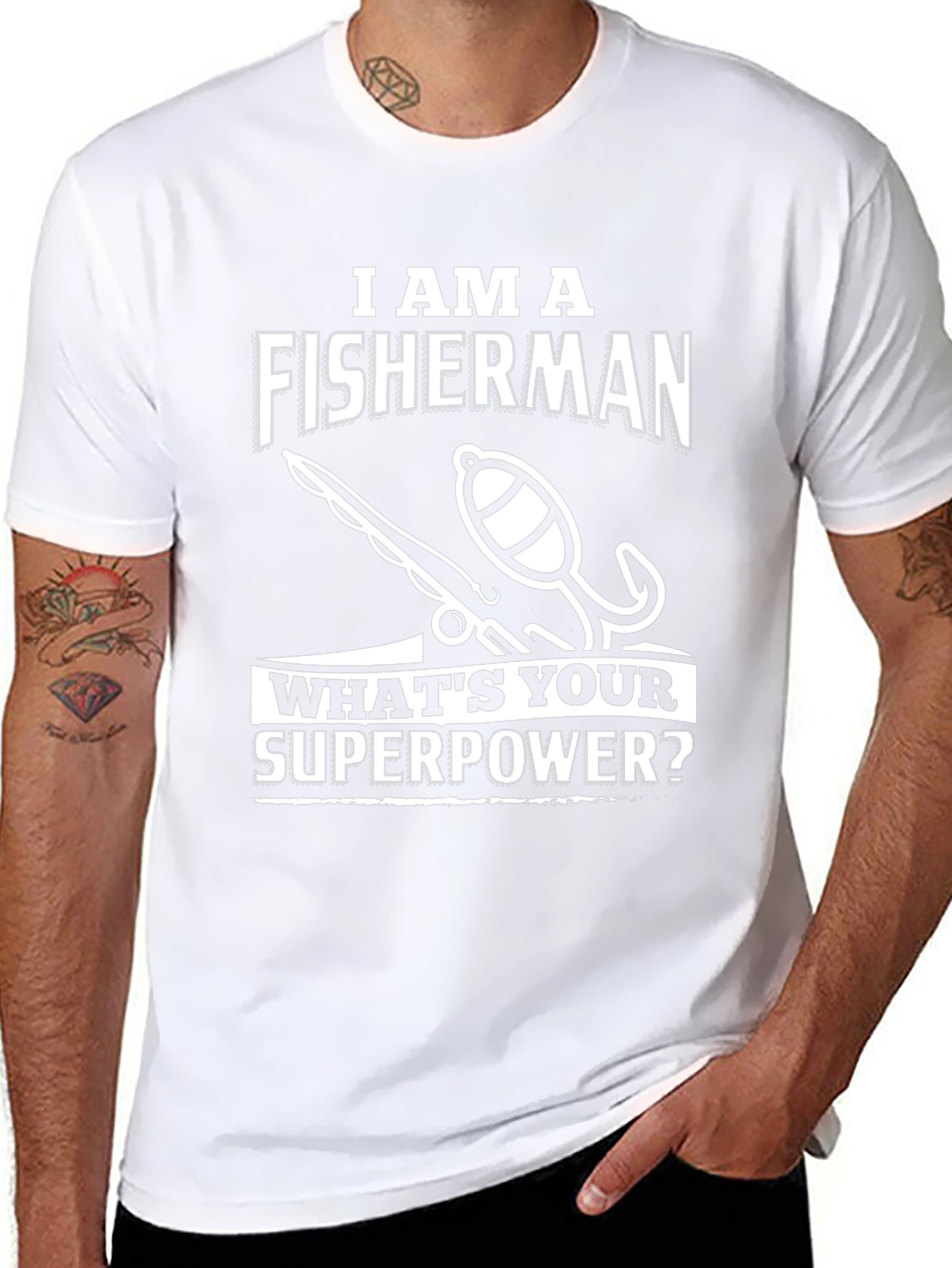 Fisherman Superpower T-Shirt - Humorous Angler Tee