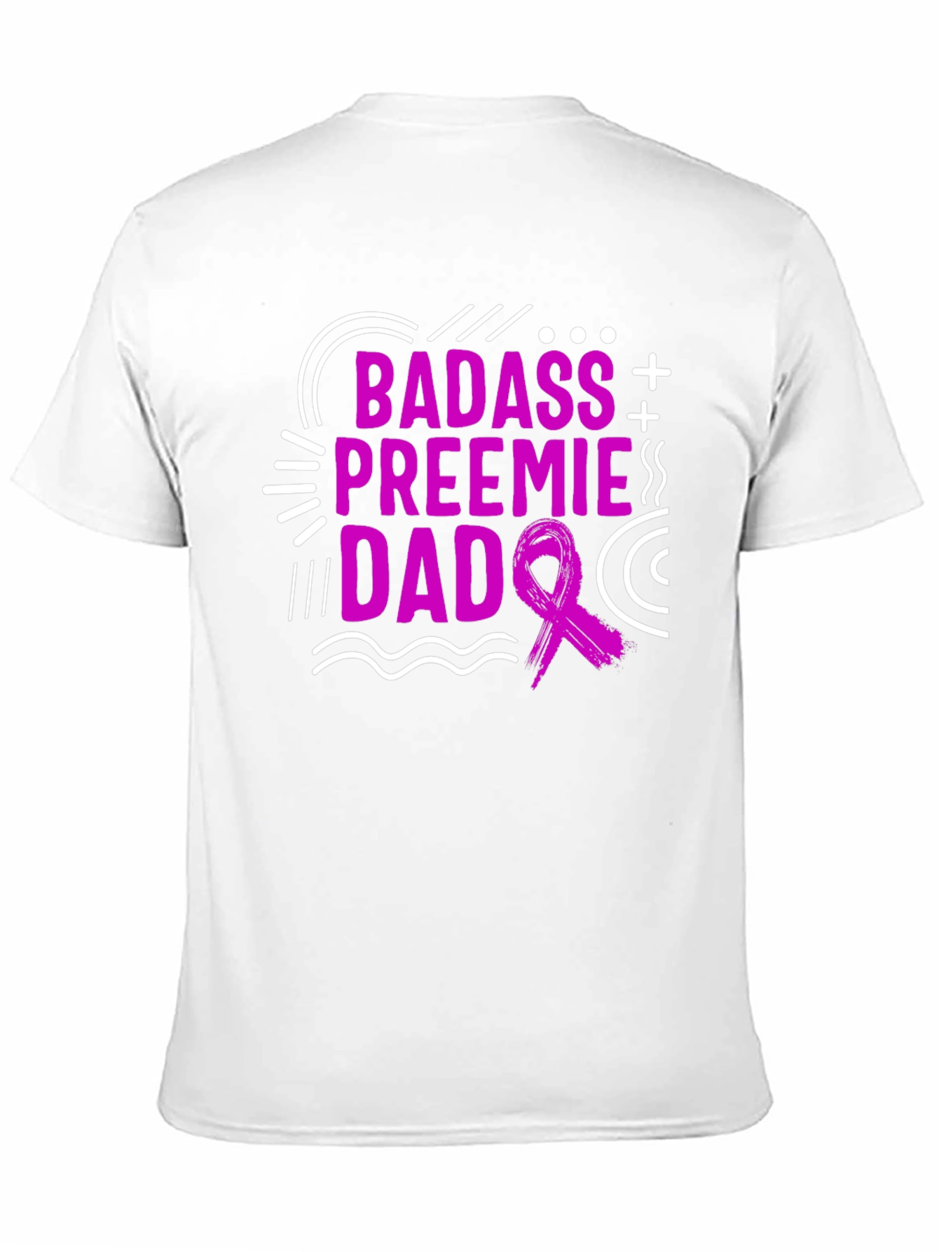 Badass Preemie Dad Black T-Shirt