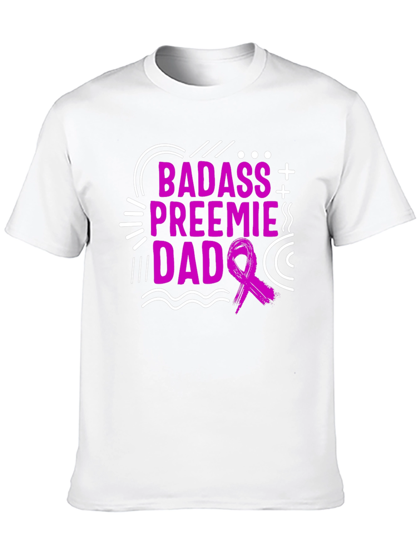 Badass Preemie Dad Black T-Shirt