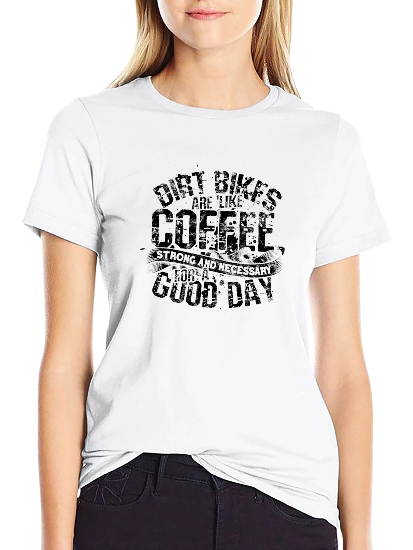 Dirt Bikes & Coffee Graphic T-Shirt