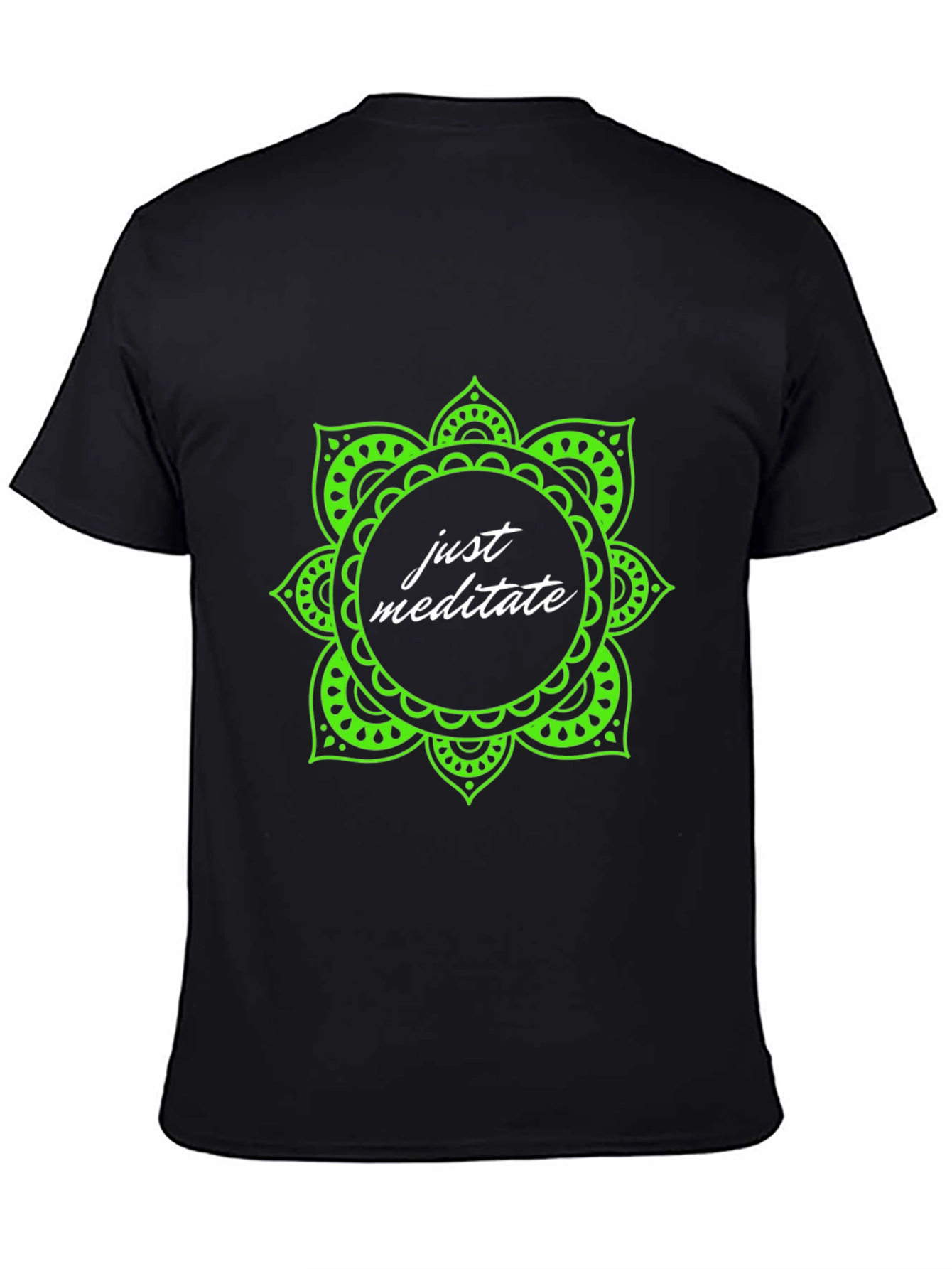 Just Meditate Black Graphic Tee