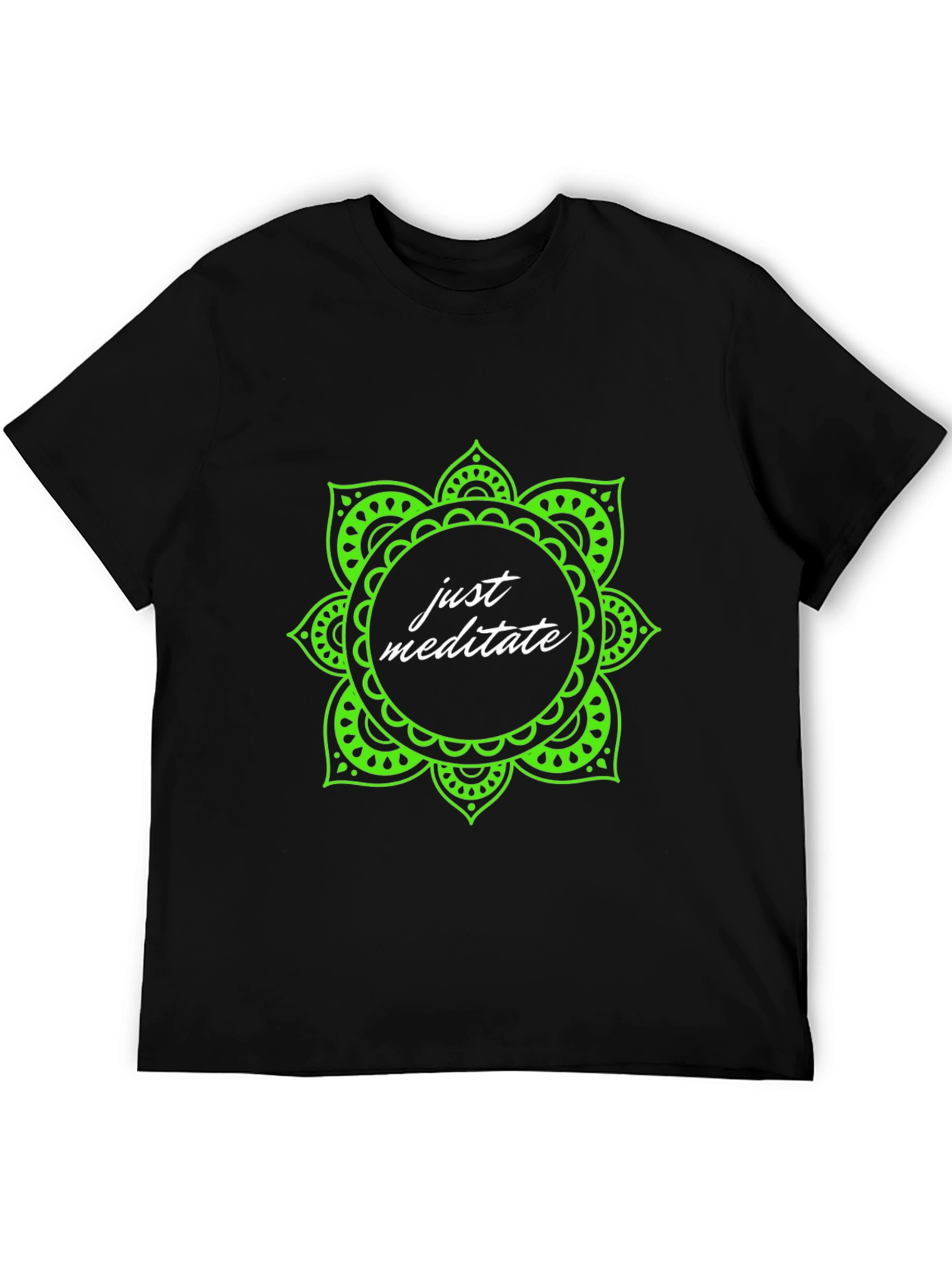 Just Meditate Black Graphic Tee