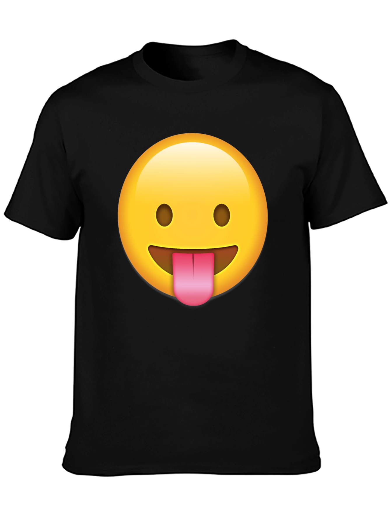 Emoji Tongue T-Shirt - Black