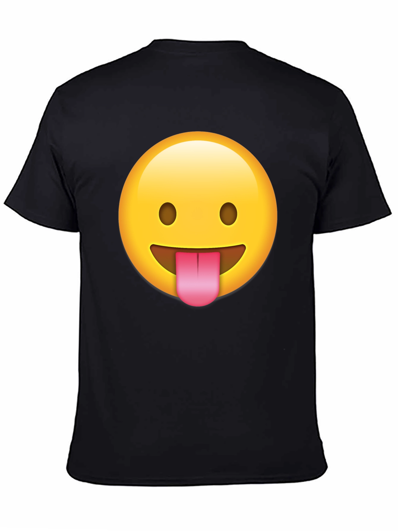 Emoji Tongue T-Shirt - Black