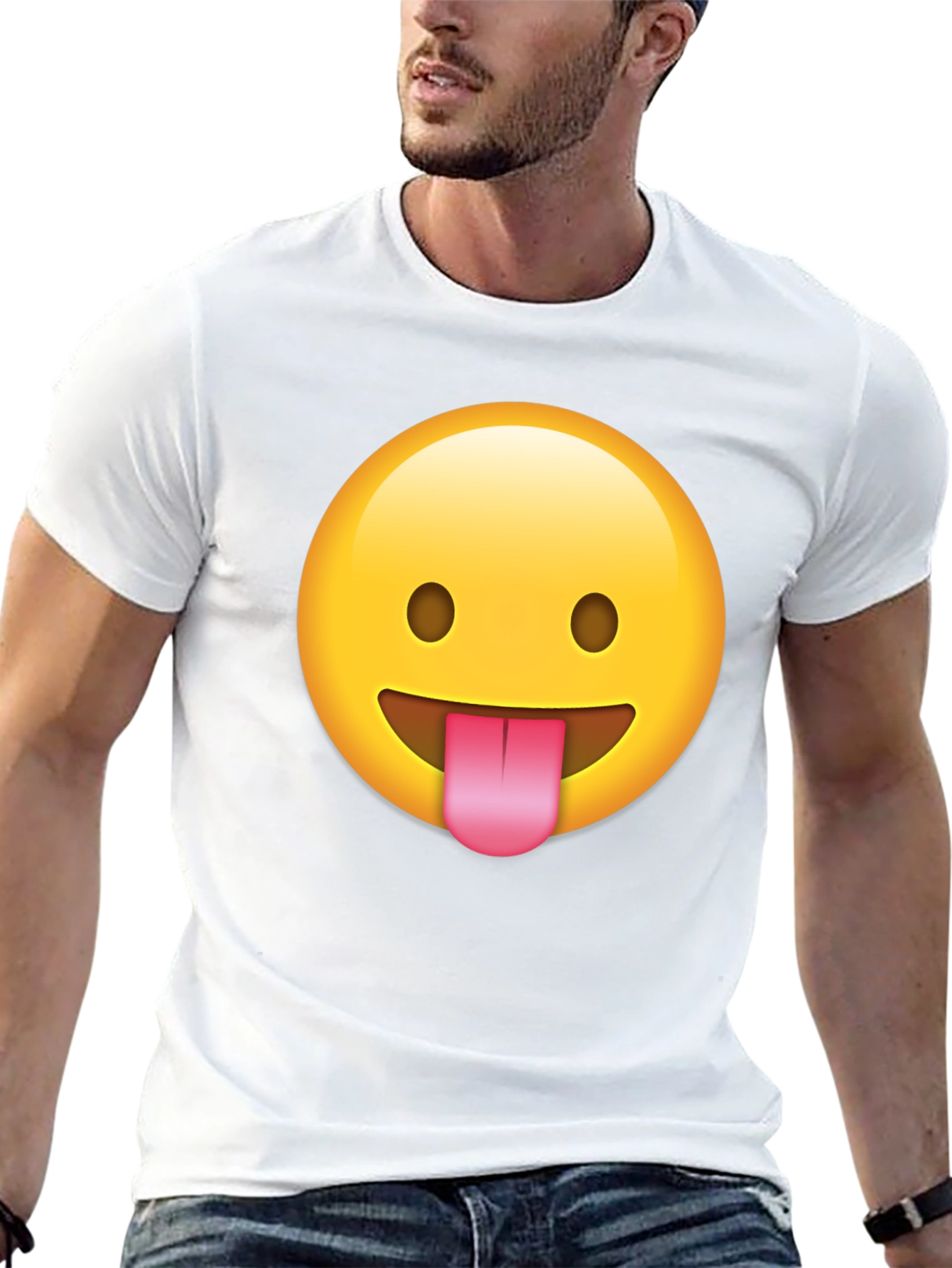 Emoji Tongue T-Shirt - Black