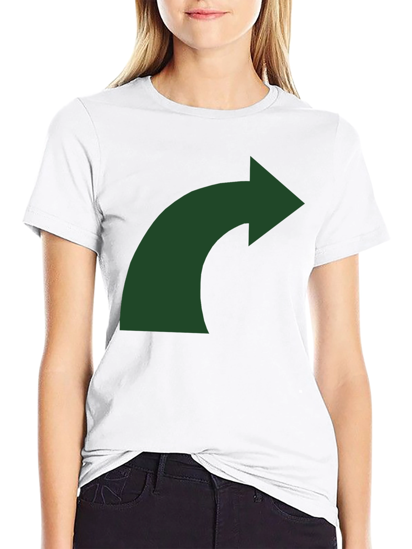 Curved Arrow Graphic T-Shirt - Mens Black Tee