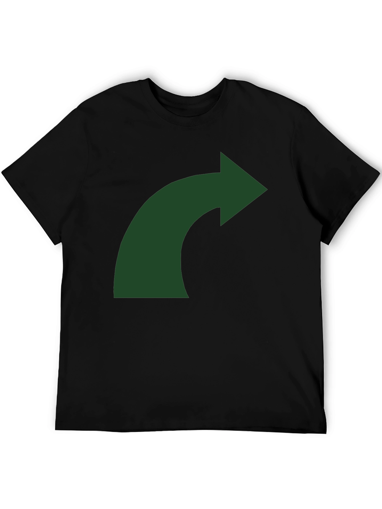 Curved Arrow Graphic T-Shirt - Mens Black Tee