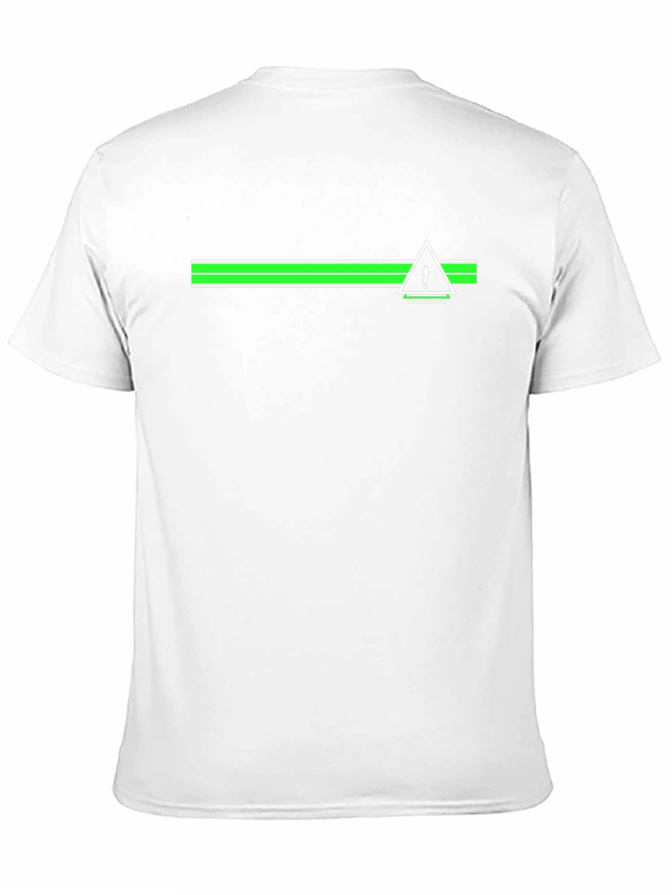 Geometric Skier T-Shirt - Modern Green & Black Tee