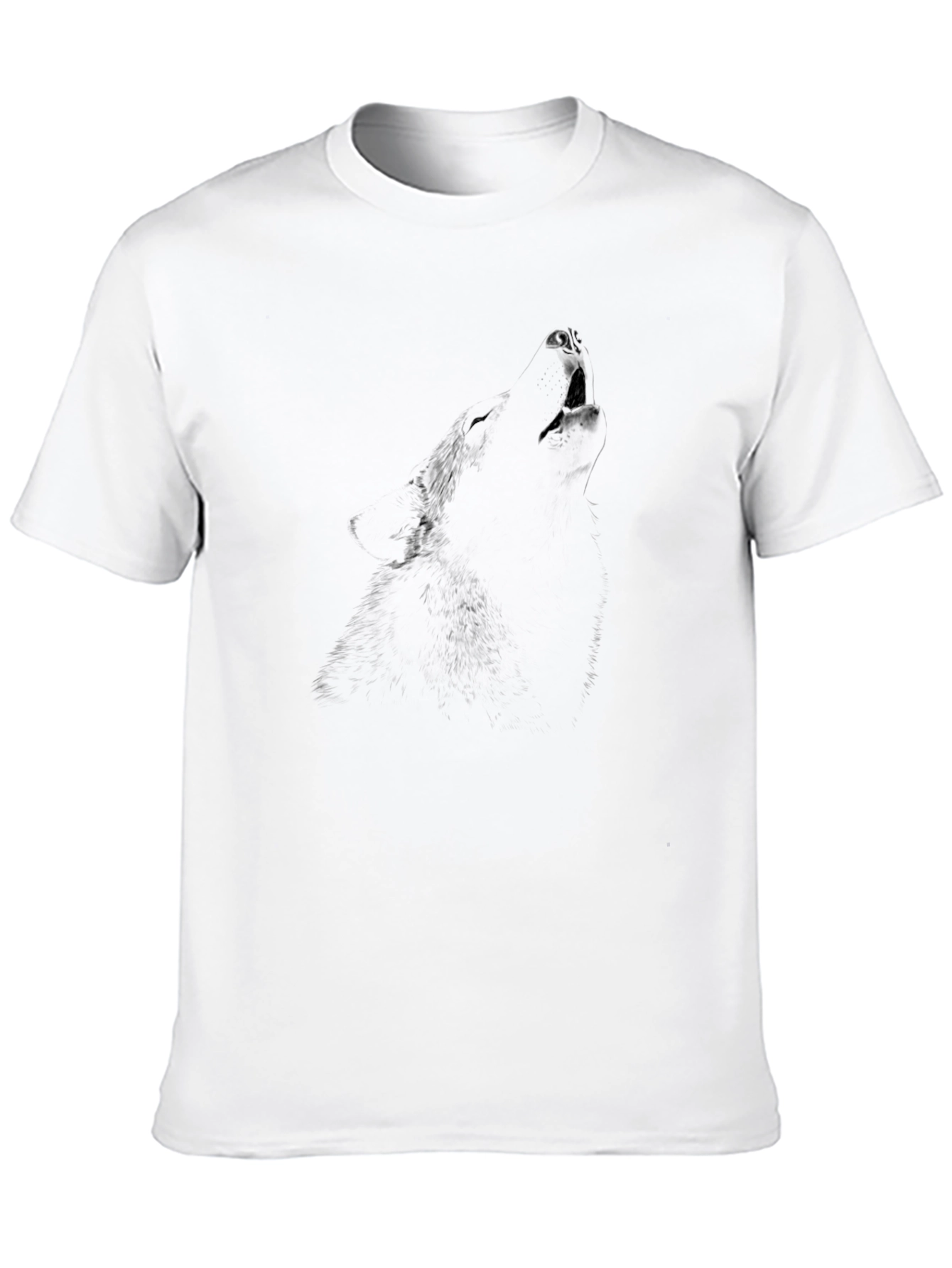 Mens Black Crew Neck Graphic T-Shirt
