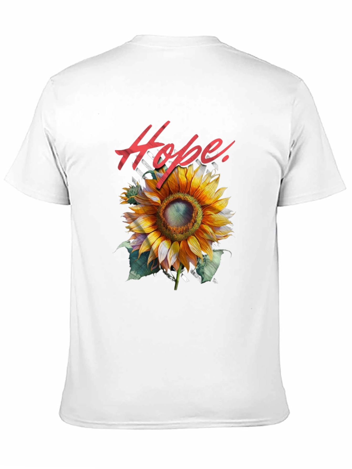Hope Sunflower Graphic Tee - Black Cotton Blend