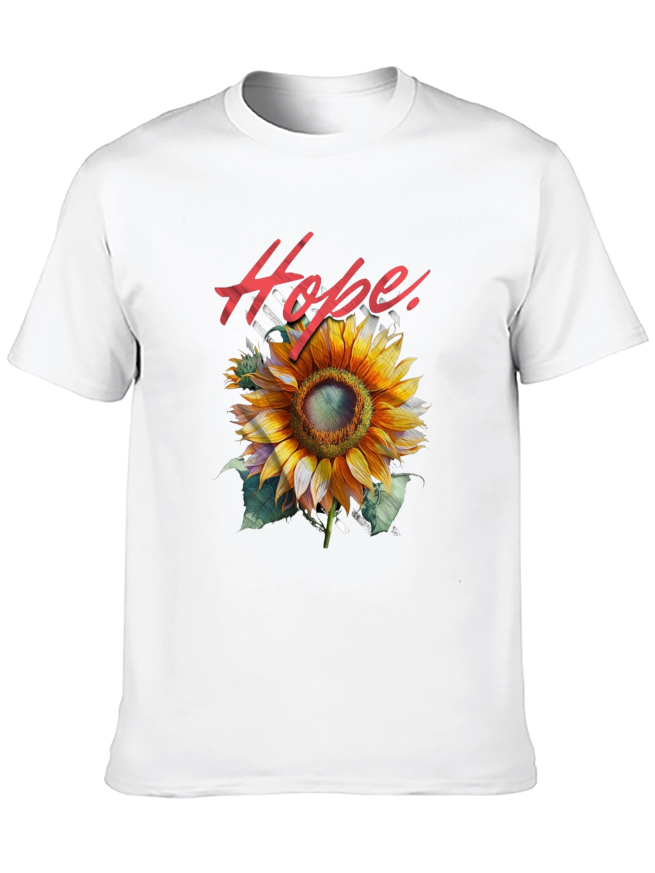 Hope Sunflower Graphic Tee - Black Cotton Blend