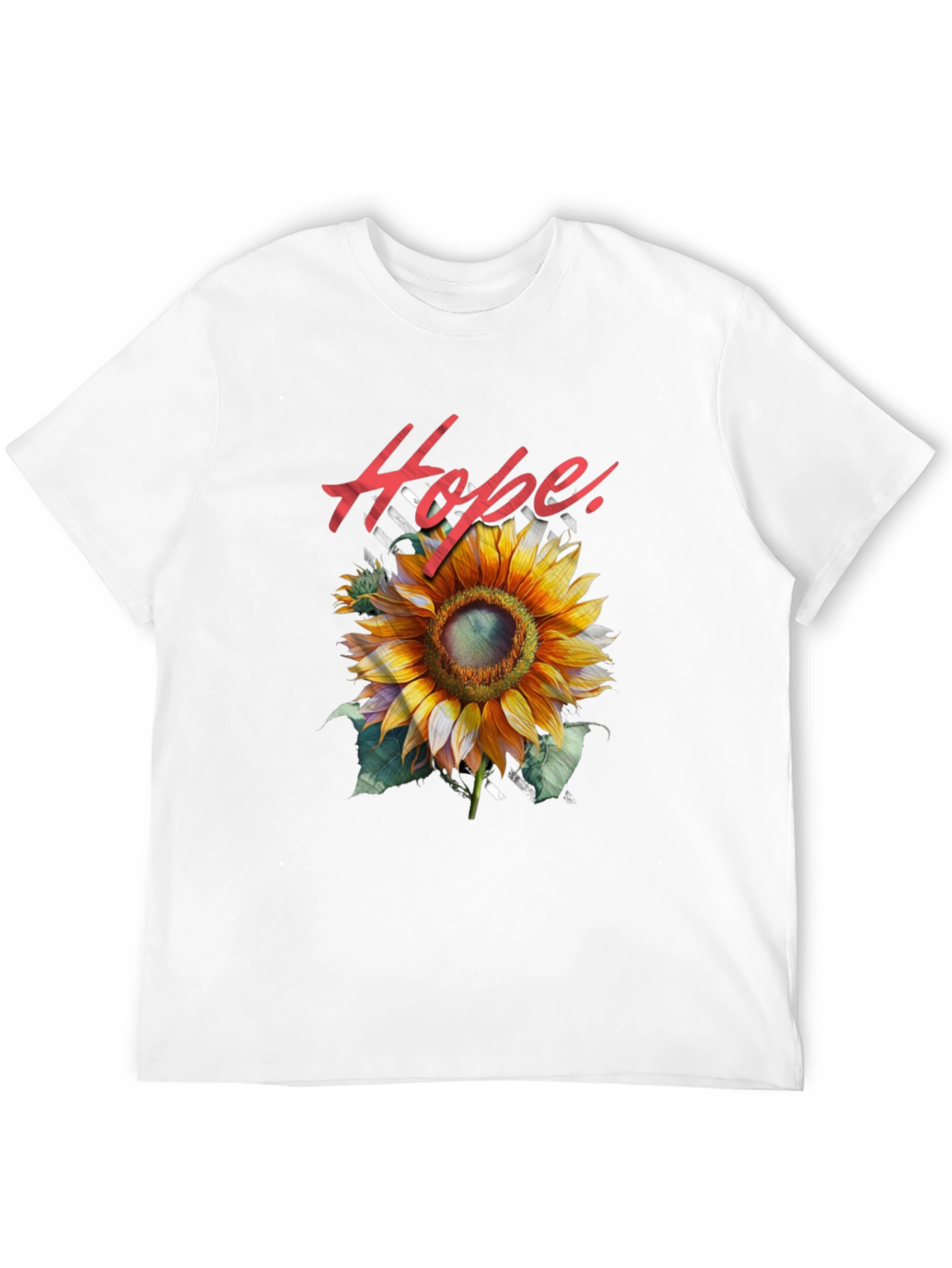 Hope Sunflower Graphic Tee - Black Cotton Blend