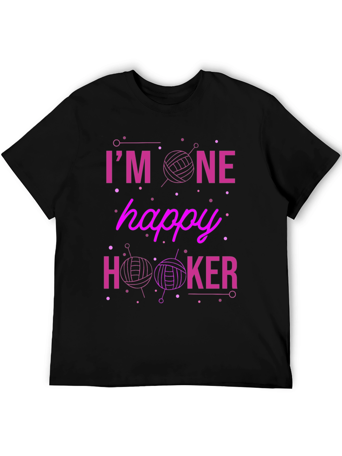 Im One Happy Hooker Black T-Shirt