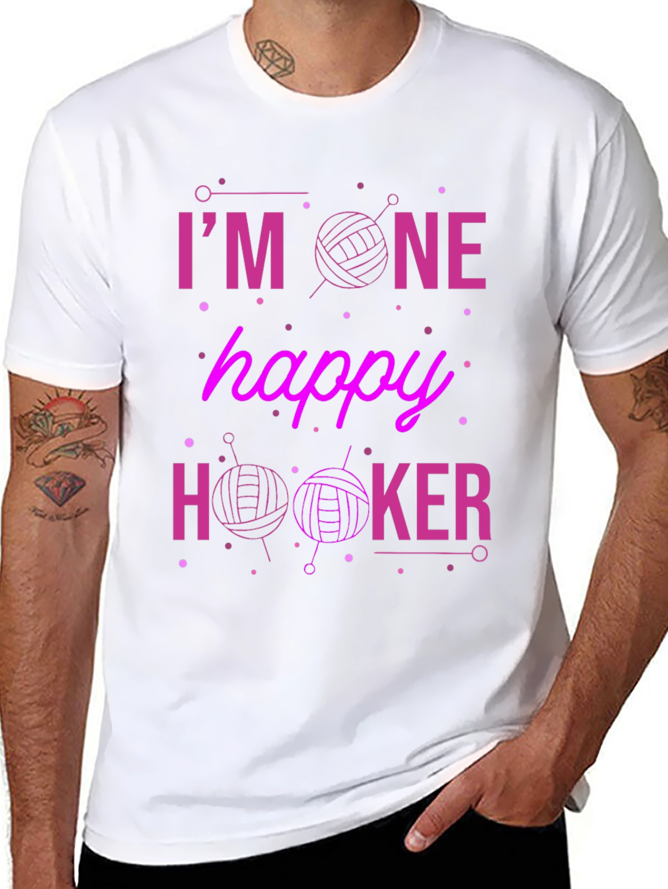 Im One Happy Hooker Black T-Shirt