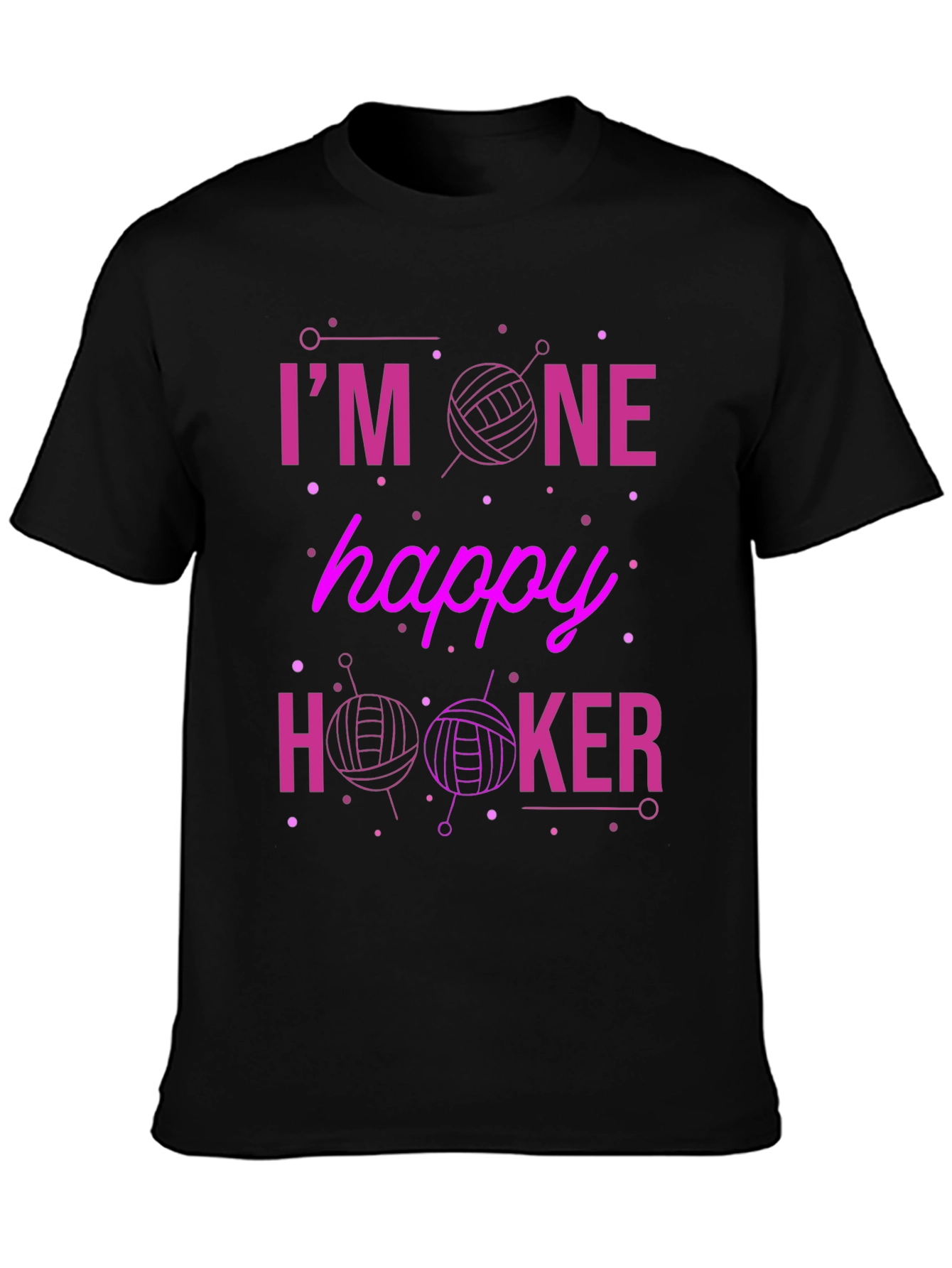 Im One Happy Hooker Black T-Shirt
