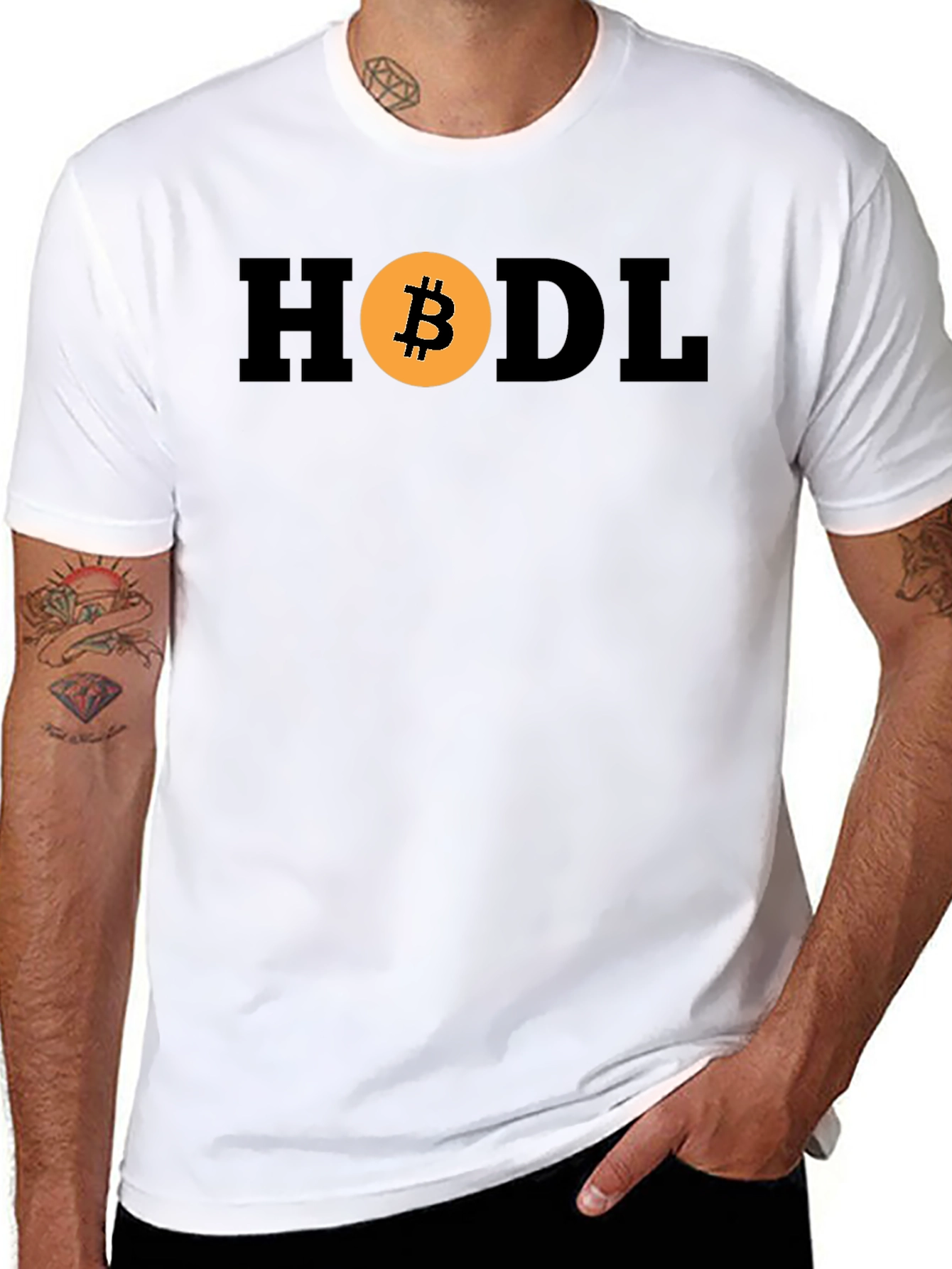 HODL Bitcoin Crypto T-Shirt - Black Cotton