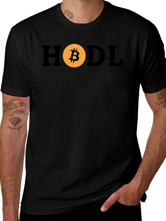 HODL Bitcoin Crypto T-Shirt - Black Cotton