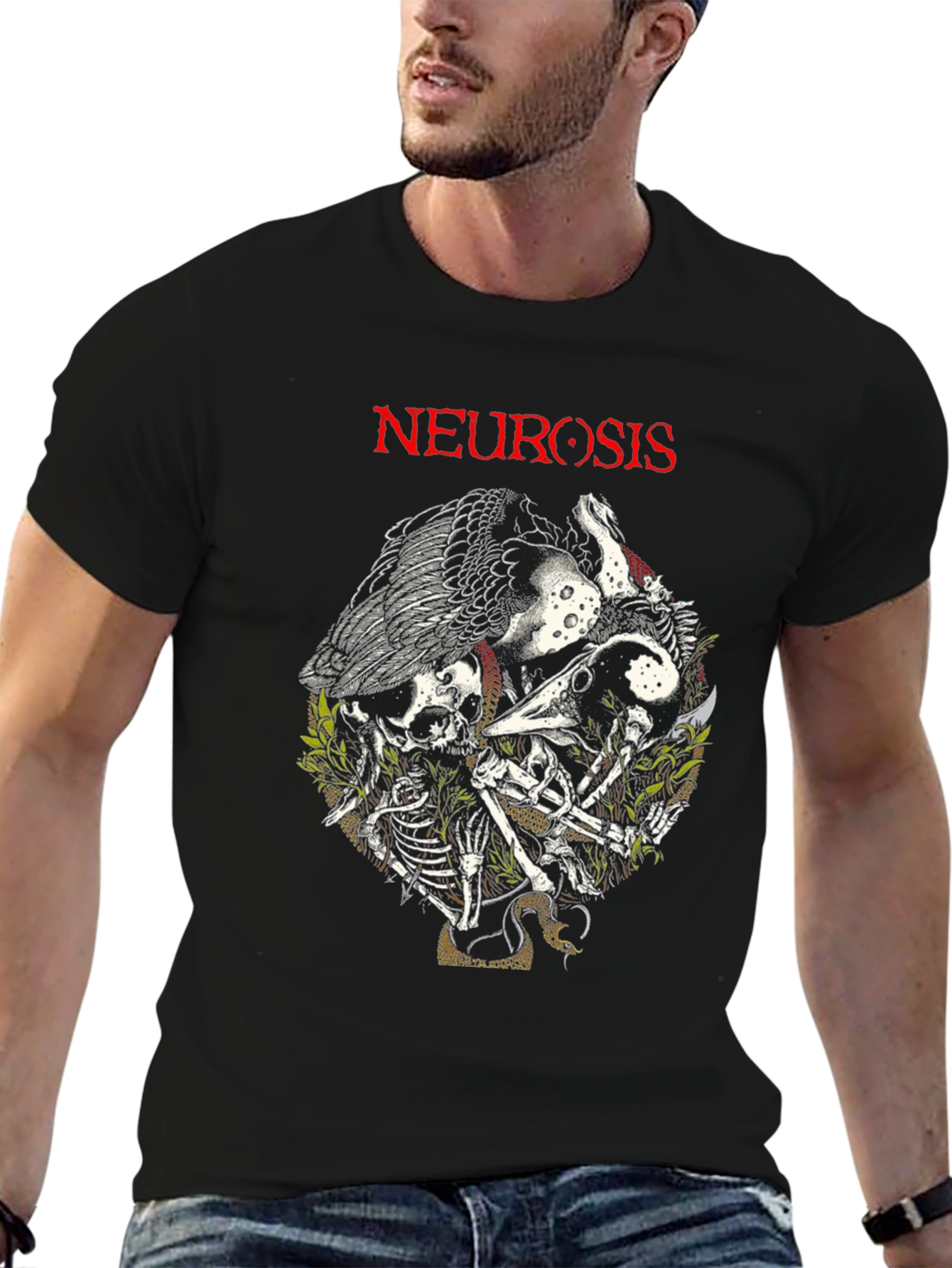 Neurosis T-Shirt - Skull & Snake Design