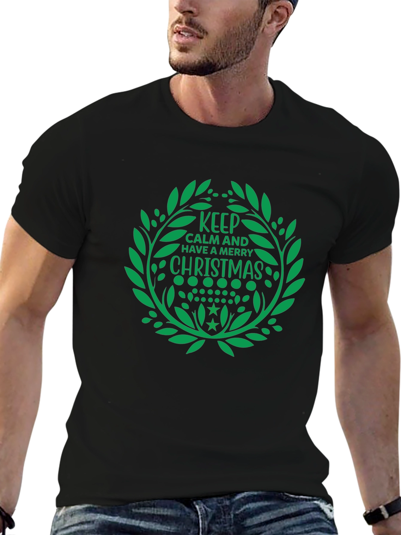 Keep Calm Merry Christmas Graphic Tee