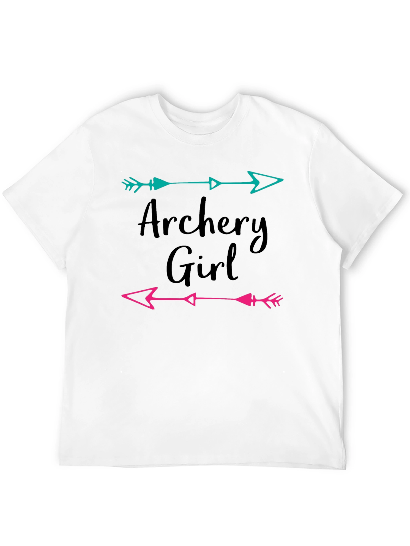 Archery Girl Arrow Graphic Tee - Black Cotton T-Shirt