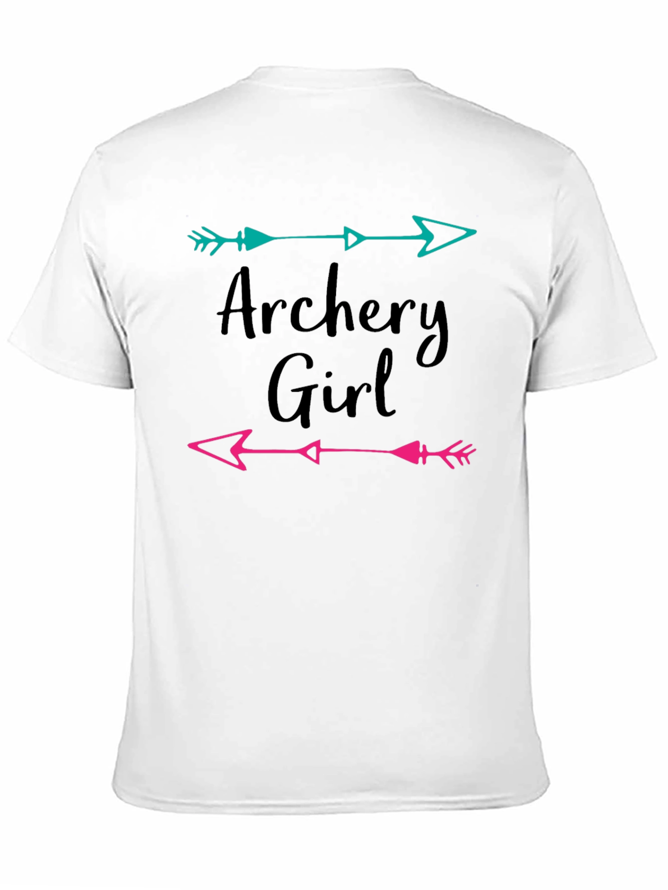 Archery Girl Arrow Graphic Tee - Black Cotton T-Shirt
