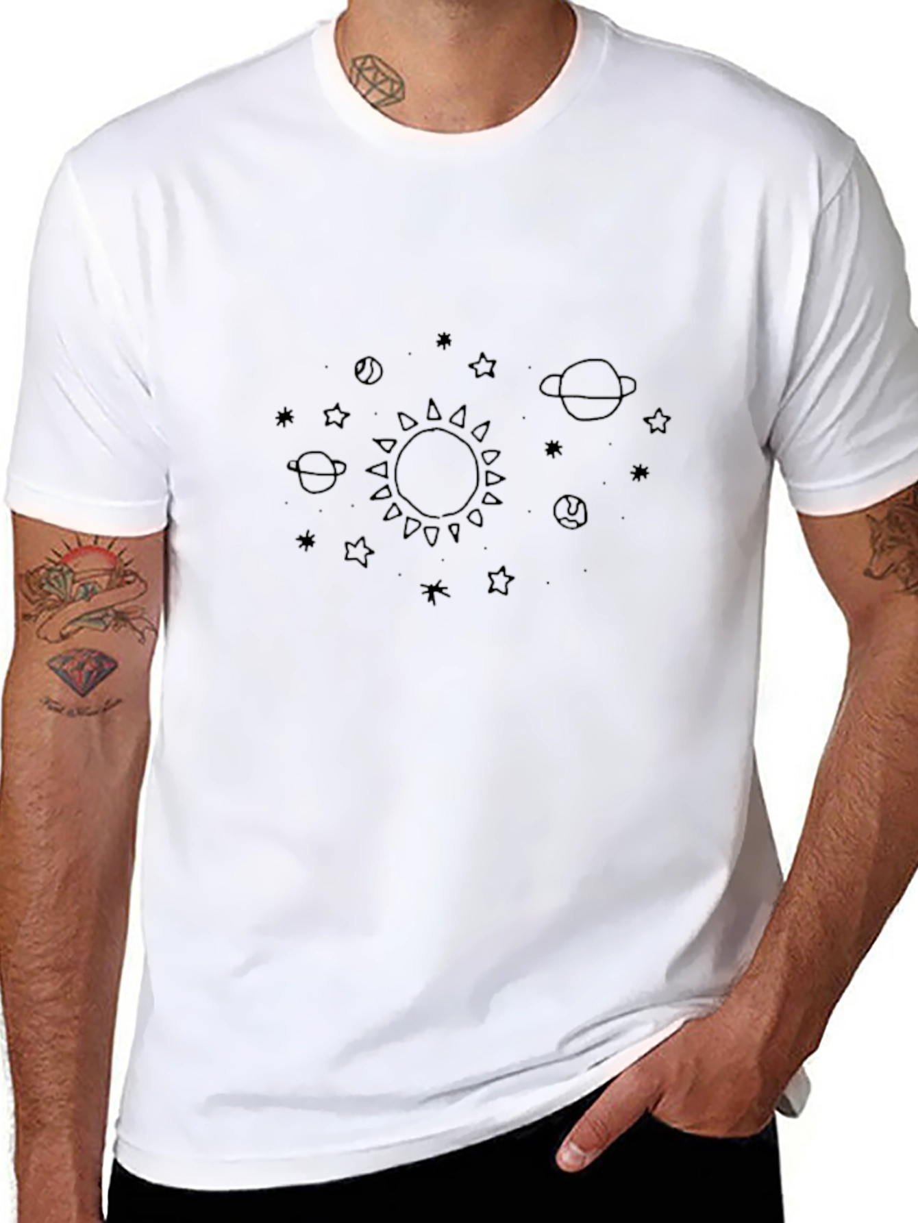 Space Graphic Black T-Shirt