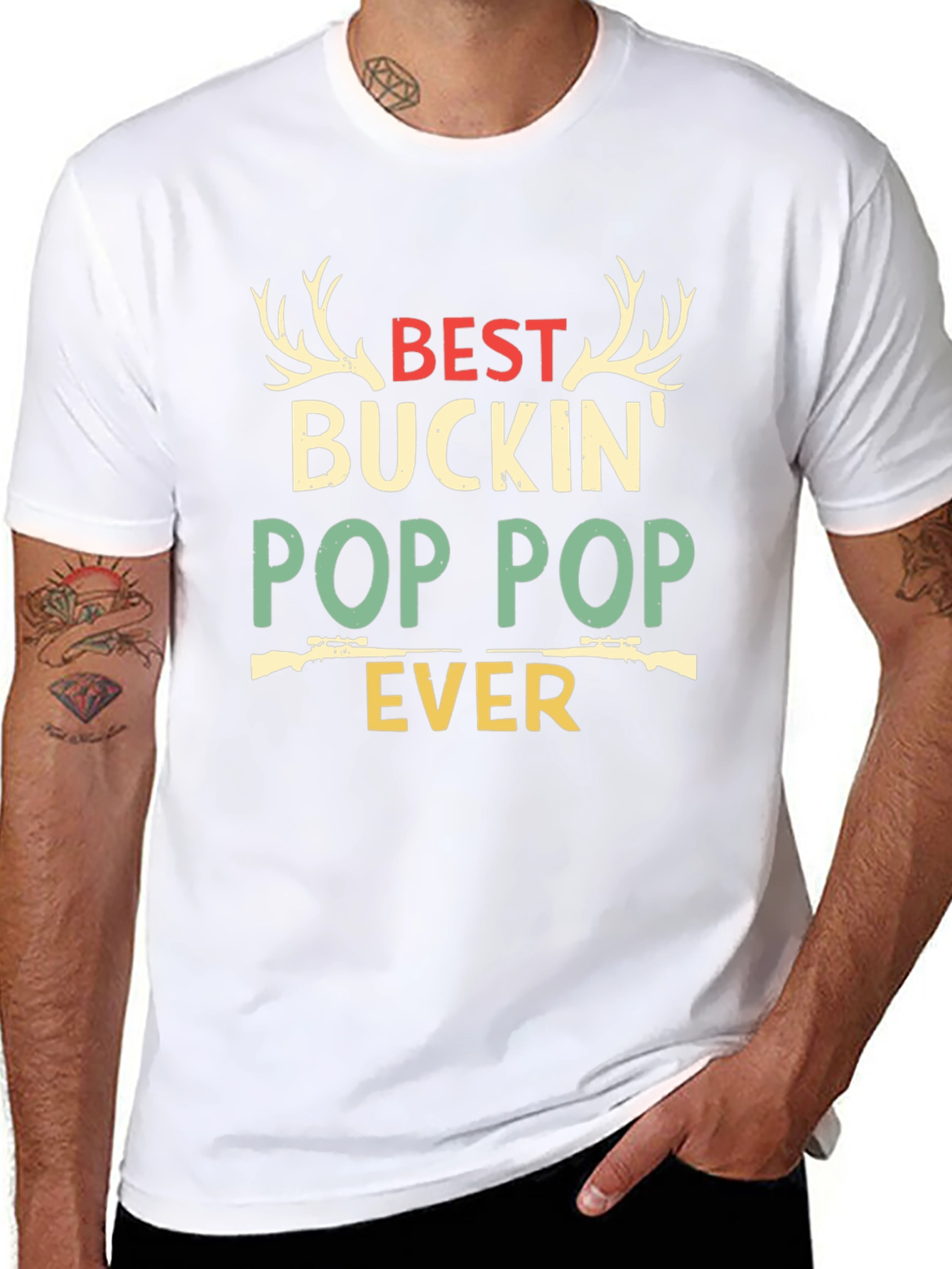 Best Buckin Pop Pop Ever Hunting T-Shirt