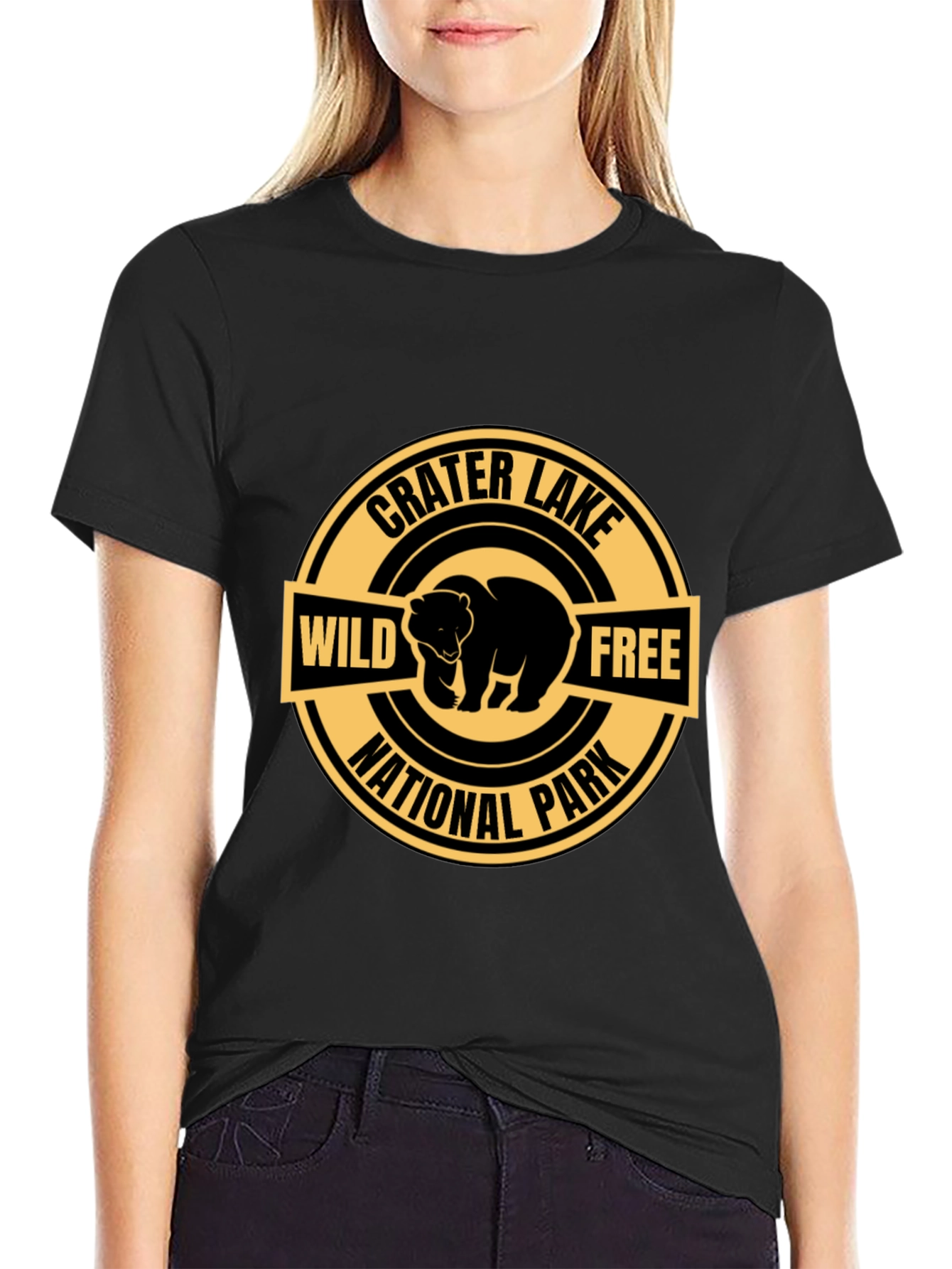 Crater Lake National Park Wild and Free Bear T-Shirt