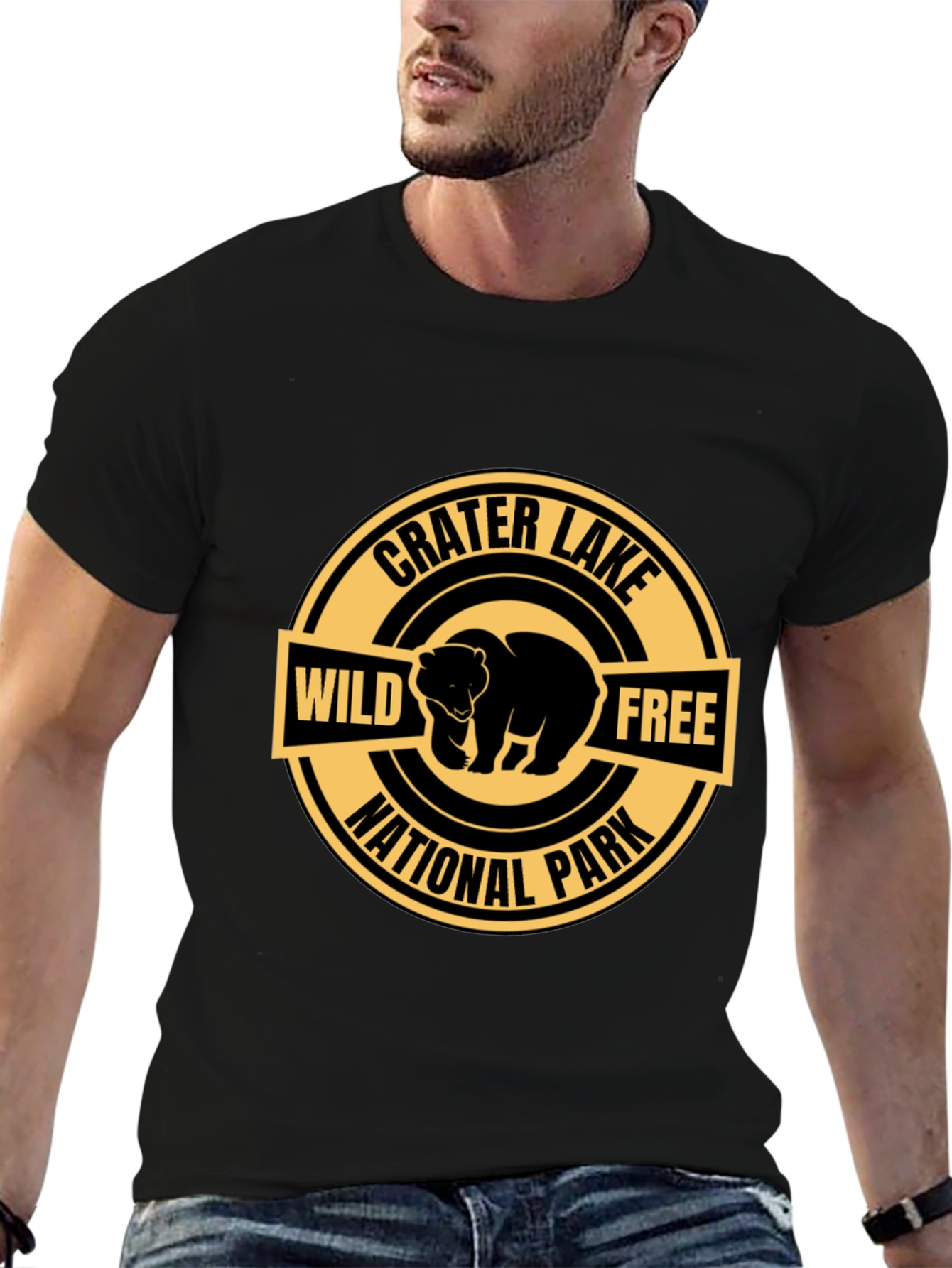 Crater Lake National Park Wild and Free Bear T-Shirt