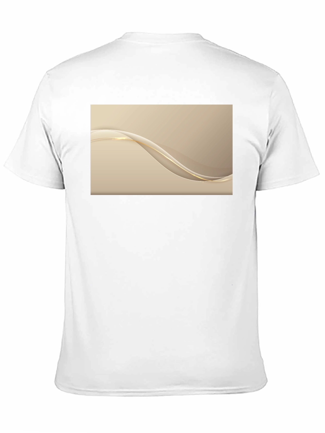 Elegant Wave Design Black T-Shirt