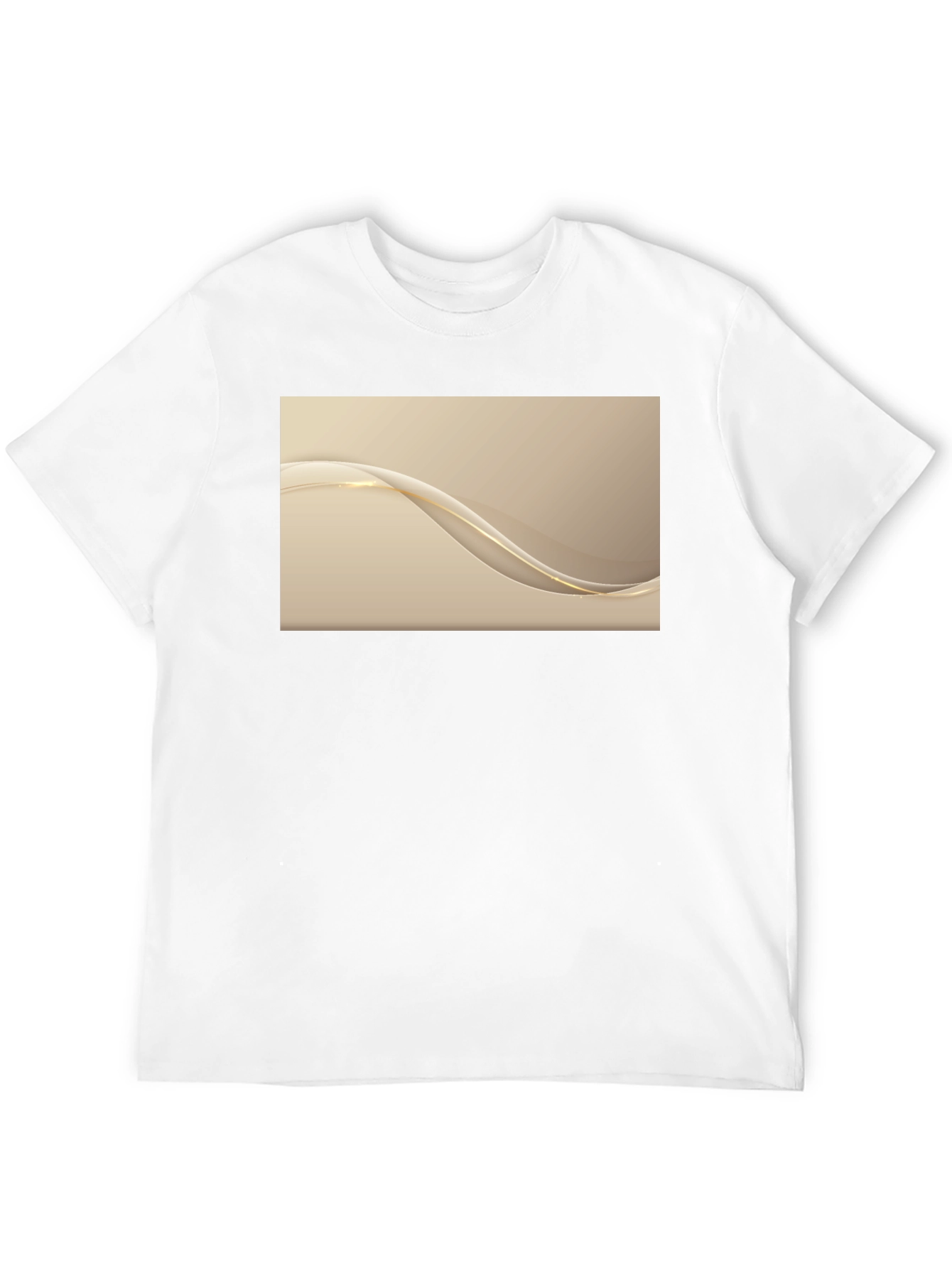 Elegant Wave Design Black T-Shirt