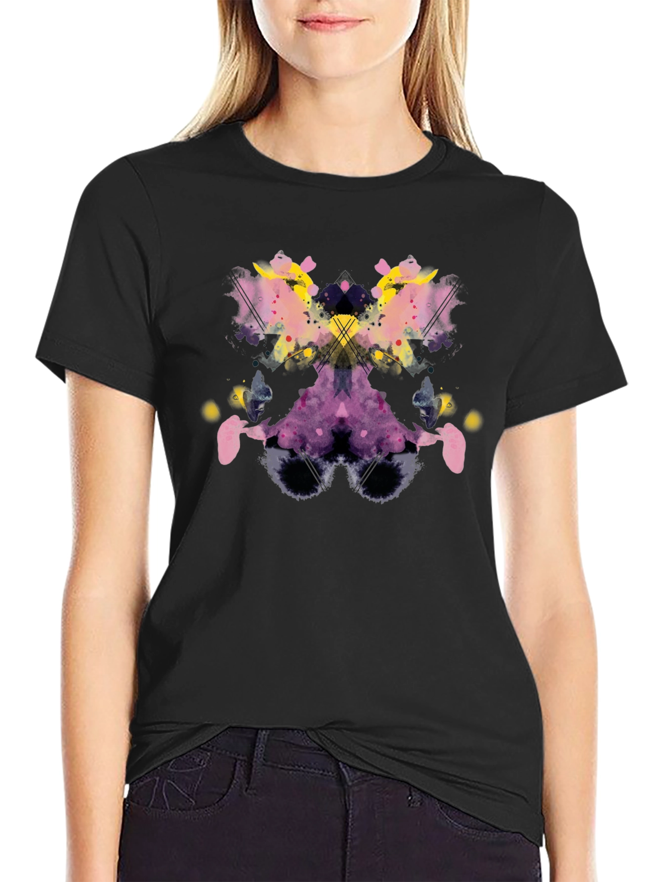Abstract Rorschach Ink Blot Graphic Tee
