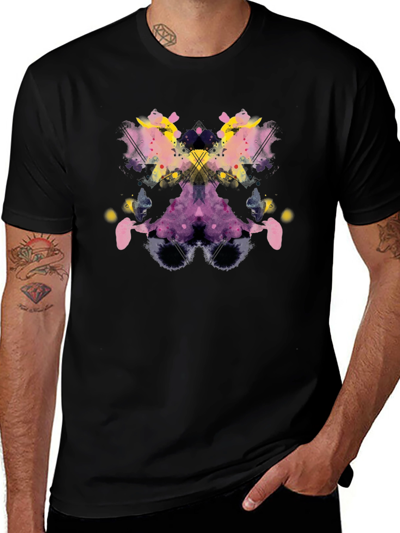 Abstract Rorschach Ink Blot Graphic Tee