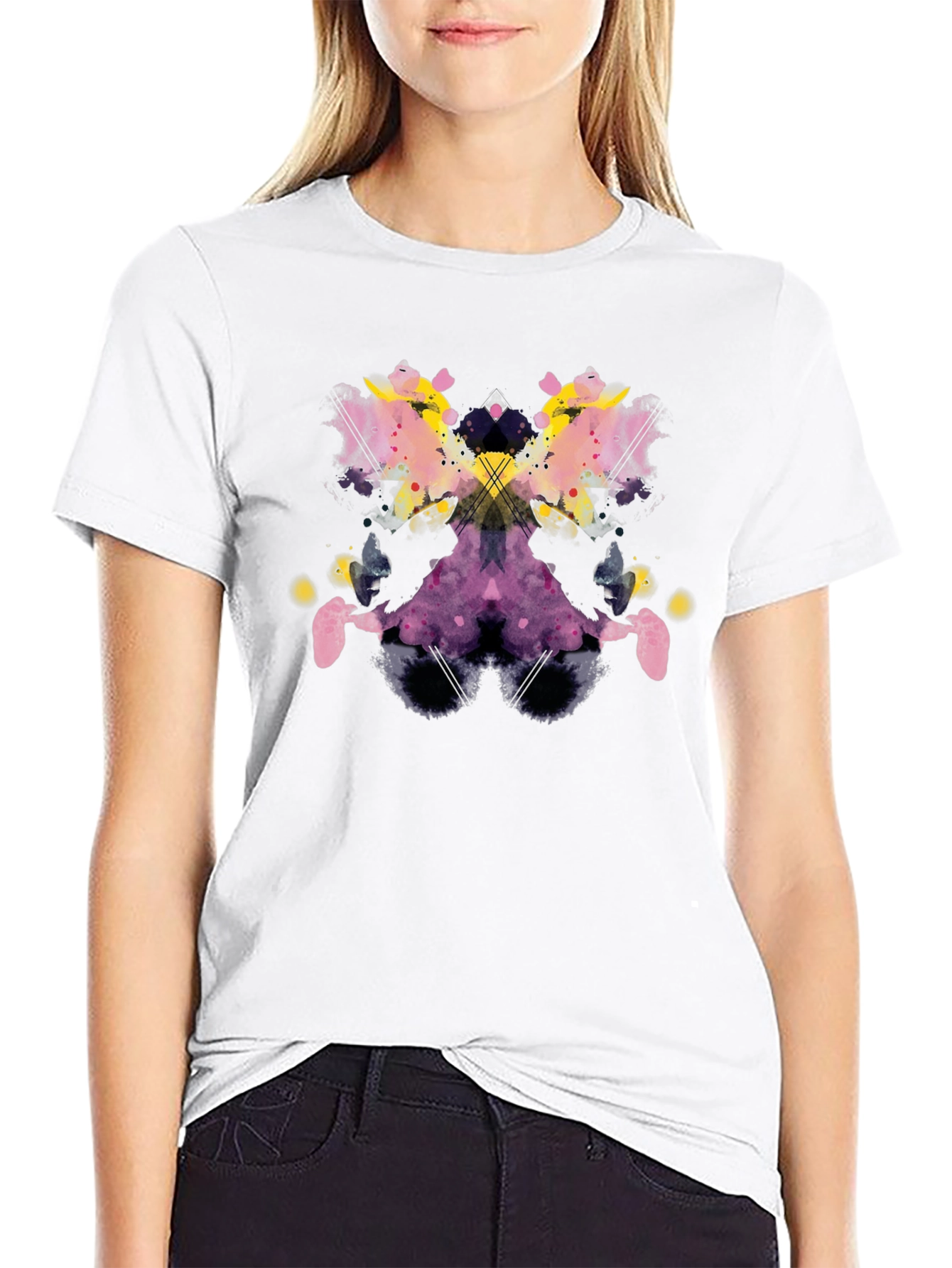 Abstract Rorschach Ink Blot Graphic Tee