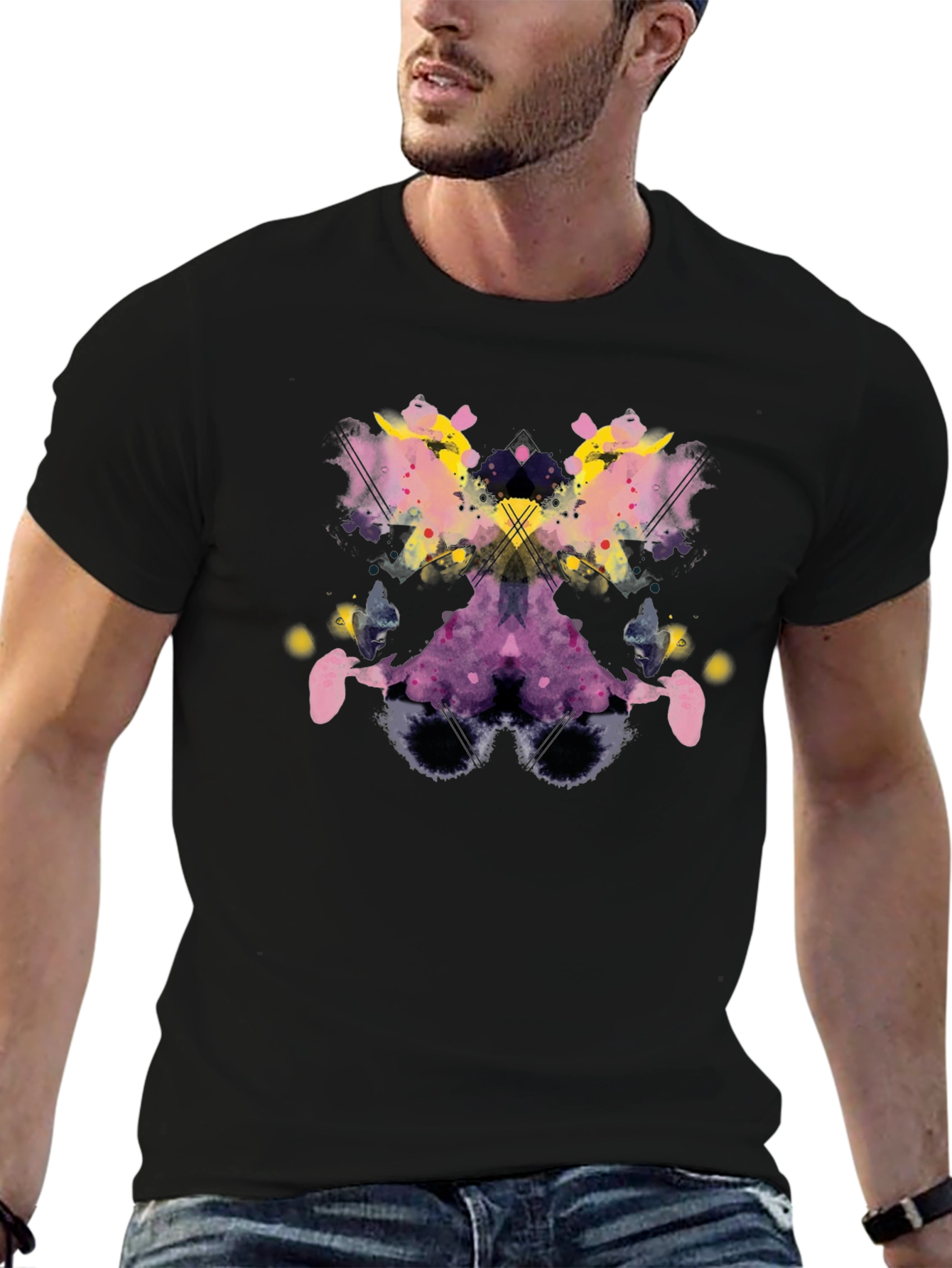 Abstract Rorschach Ink Blot Graphic Tee