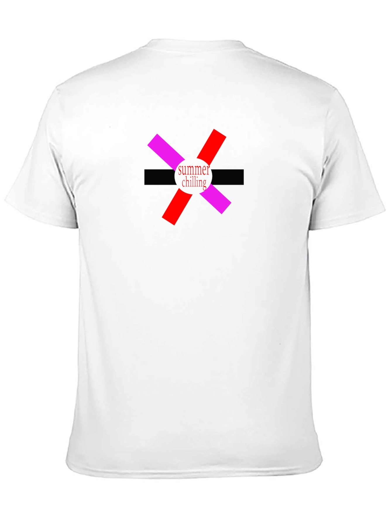 Summer Chilling Graphic Tee - Black Cotton T-Shirt