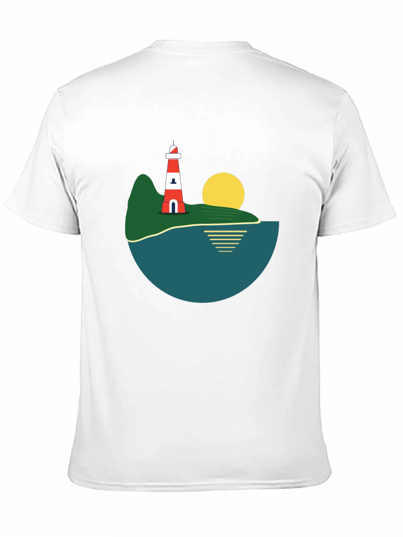 Lighthouse Island Graphic Tee - Stylish Black T-Shirt