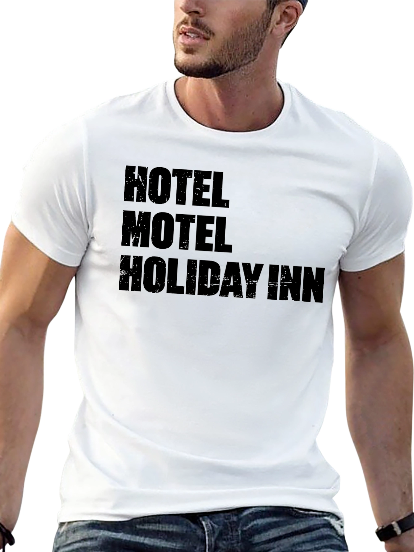 Hotel Motel Holiday Inn Black Graphic Tee