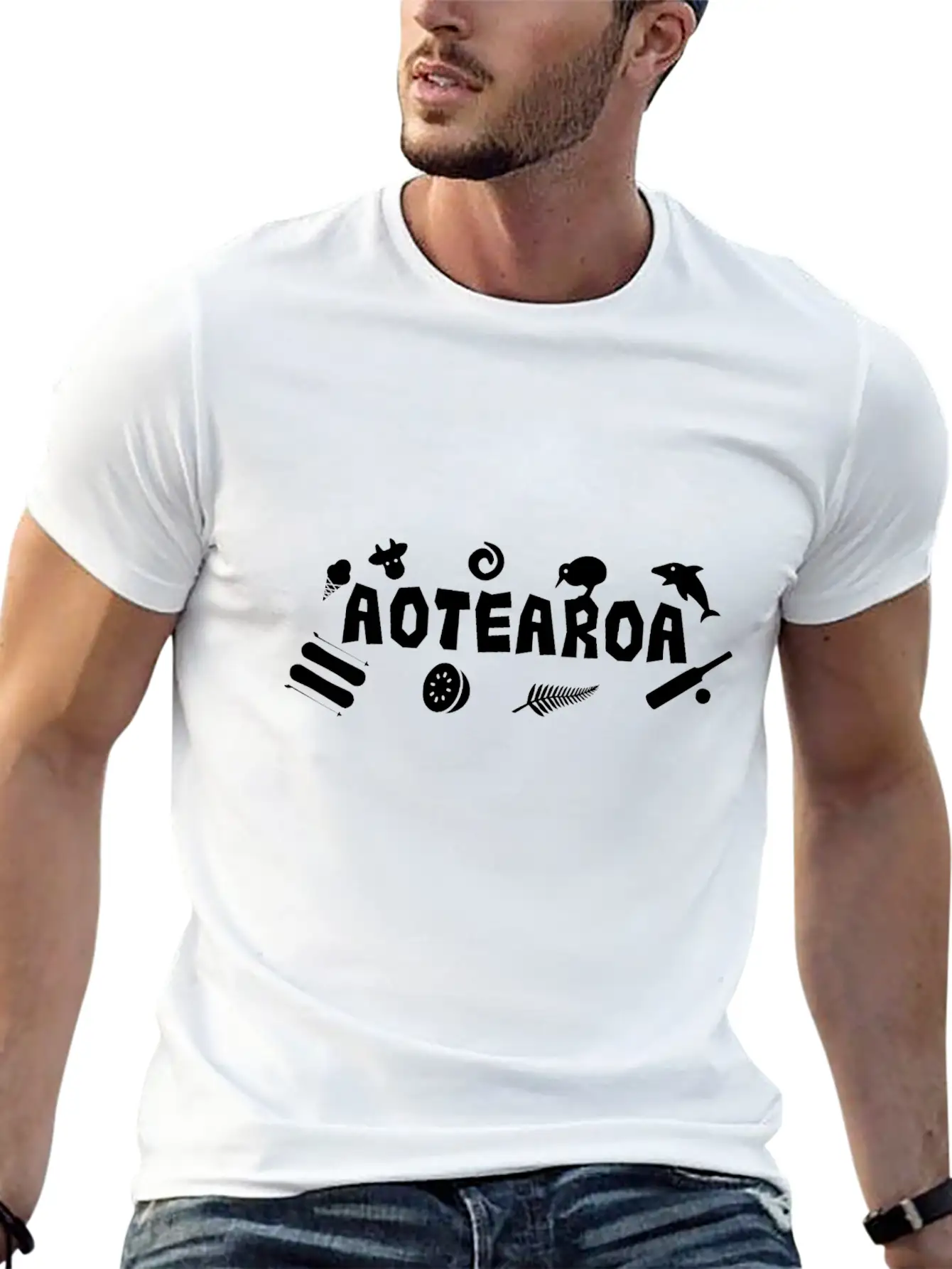 Maori Aotearoa New Zealand Icons - Gift Idea Unisex Casual T-Shirt – Clean Design For Daily Comfort