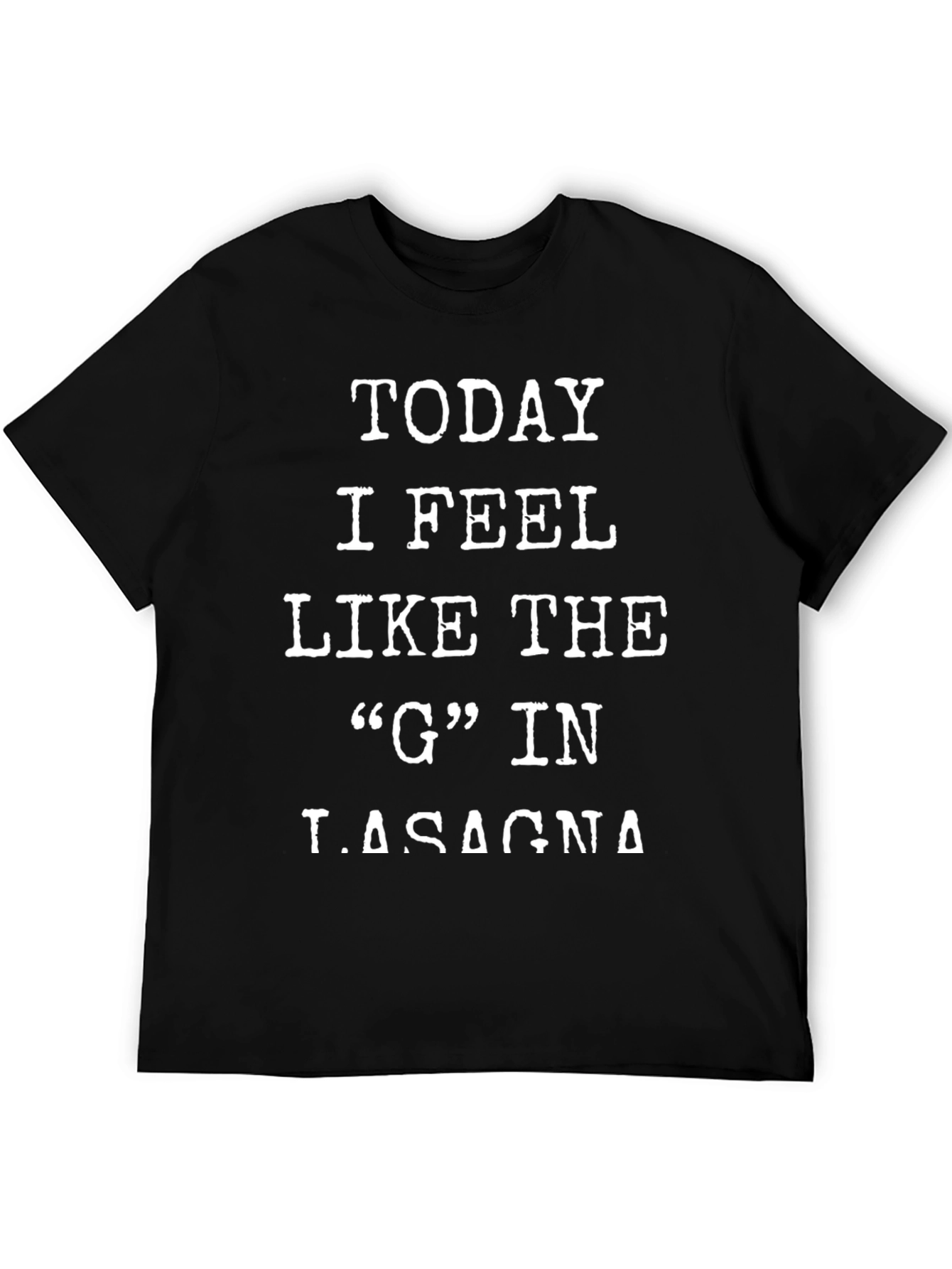 Funny G in Lasagna T-Shirt - Black