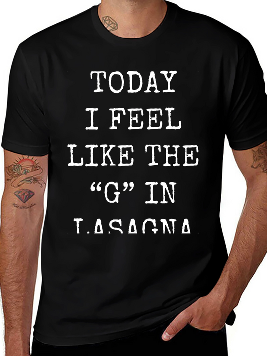Funny G in Lasagna T-Shirt - Black