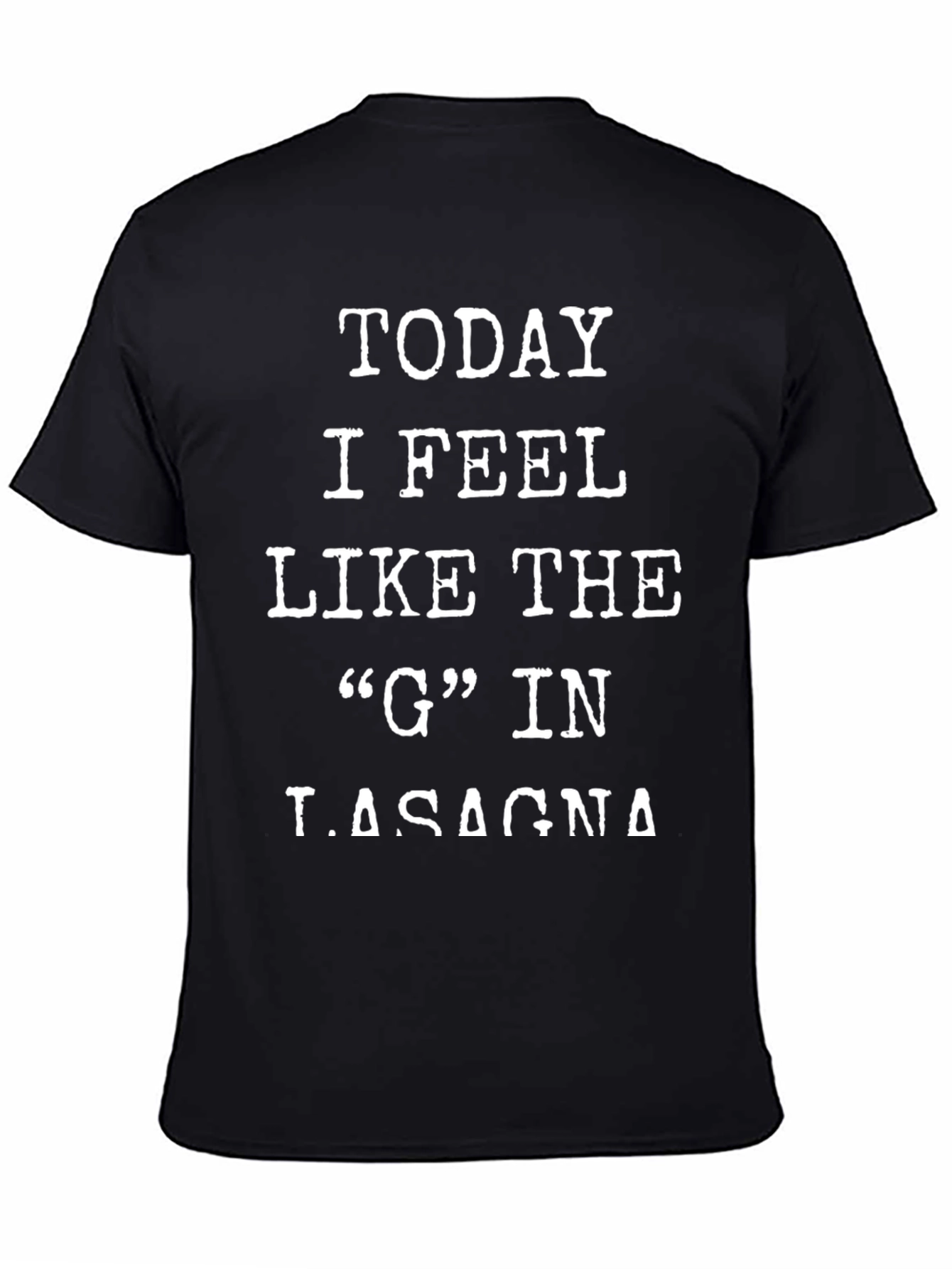 Funny G in Lasagna T-Shirt - Black