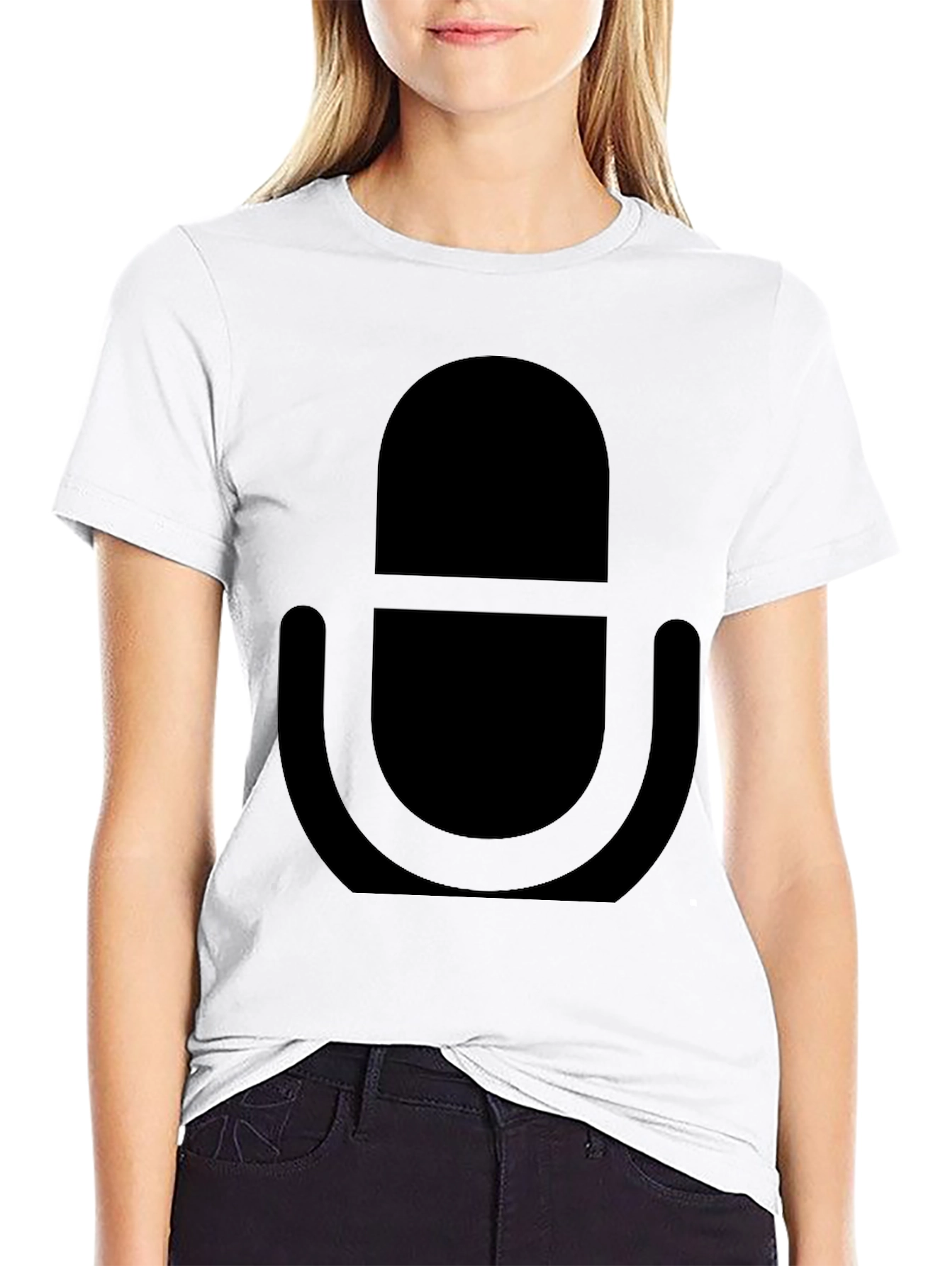 Black Microphone Graphic Tee