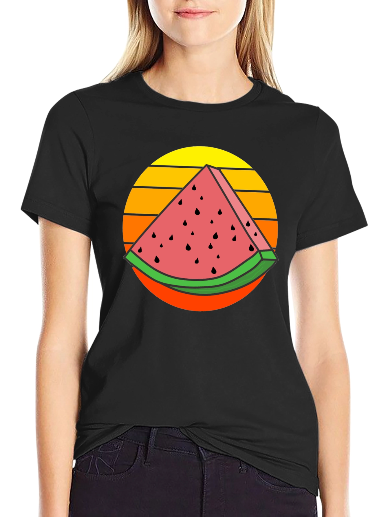 Retro Watermelon Graphic T-Shirt