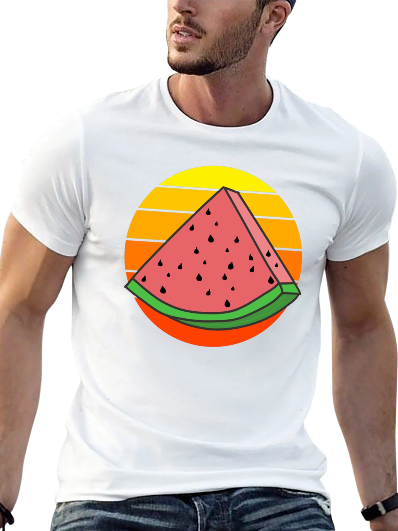 Retro Watermelon Graphic T-Shirt