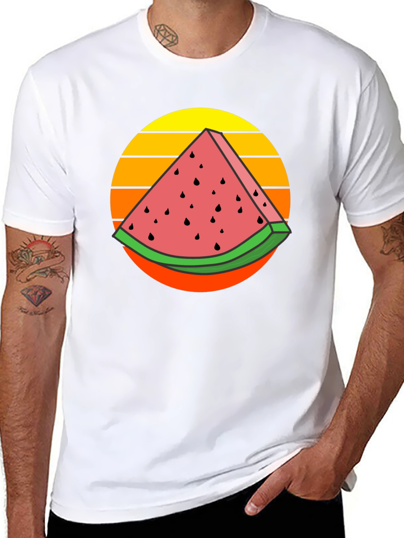Retro Watermelon Graphic T-Shirt