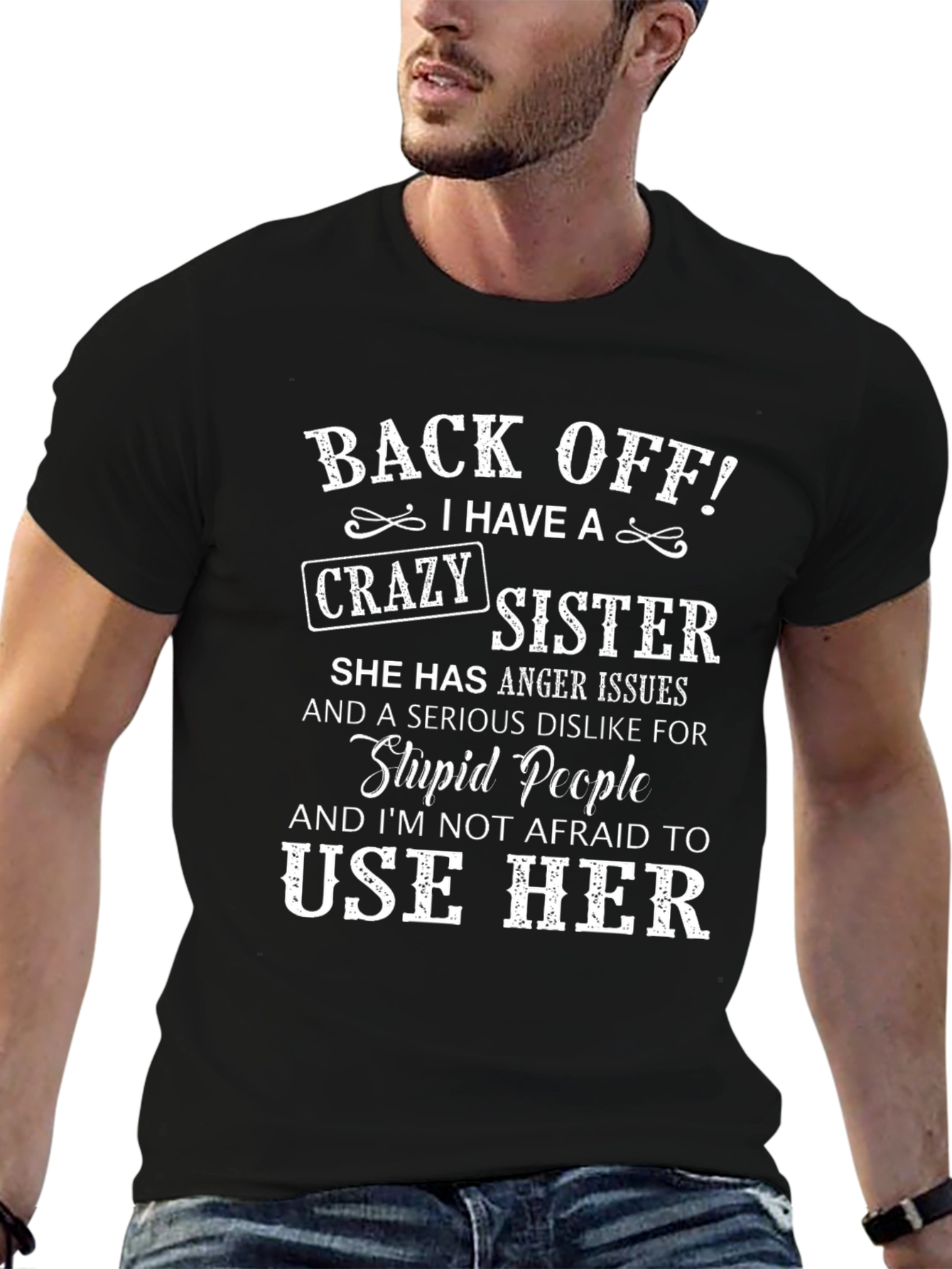 Back Off Crazy Sister Graphic Tee