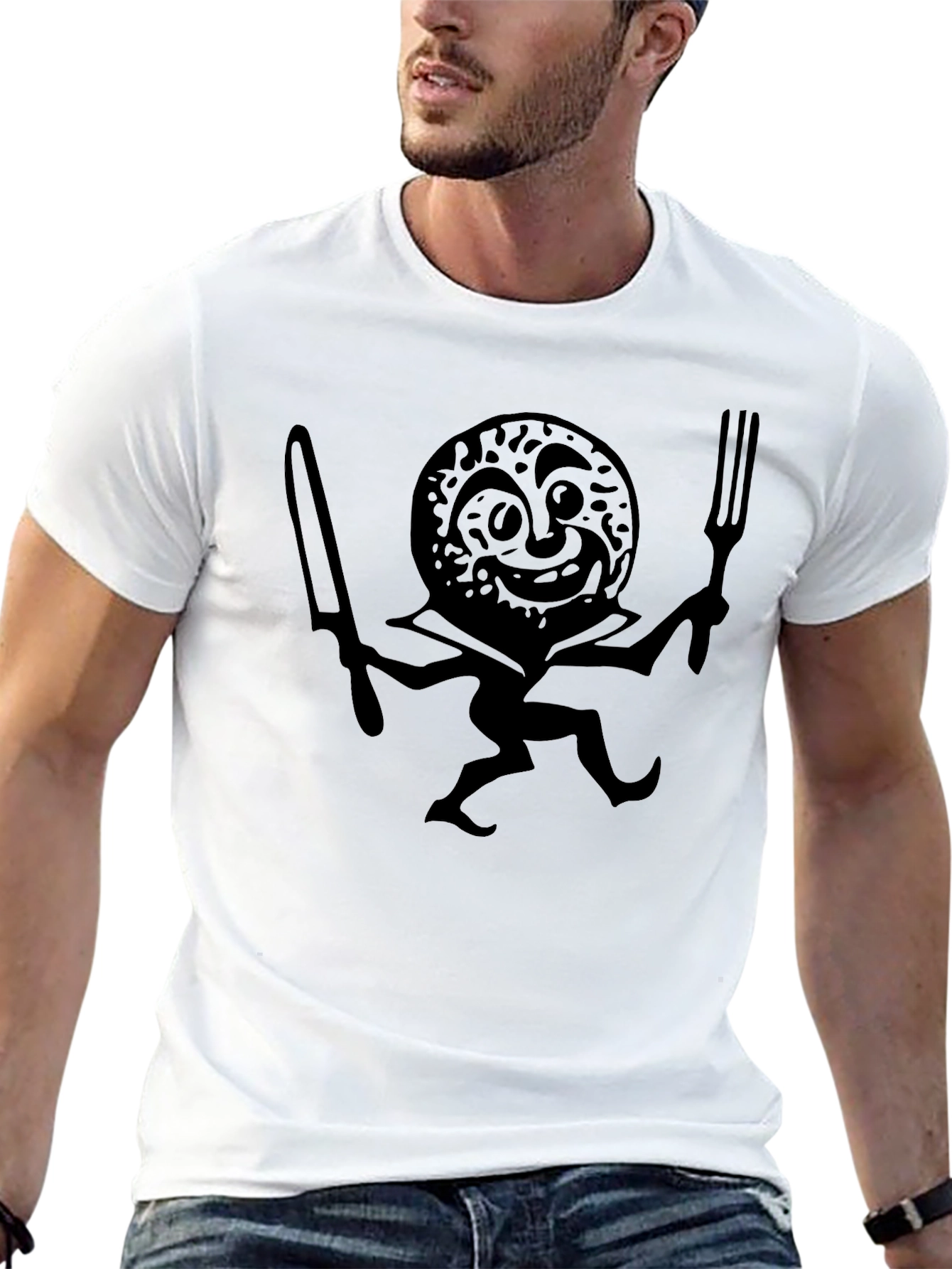Whimsical Donut Chef Graphic T-Shirt